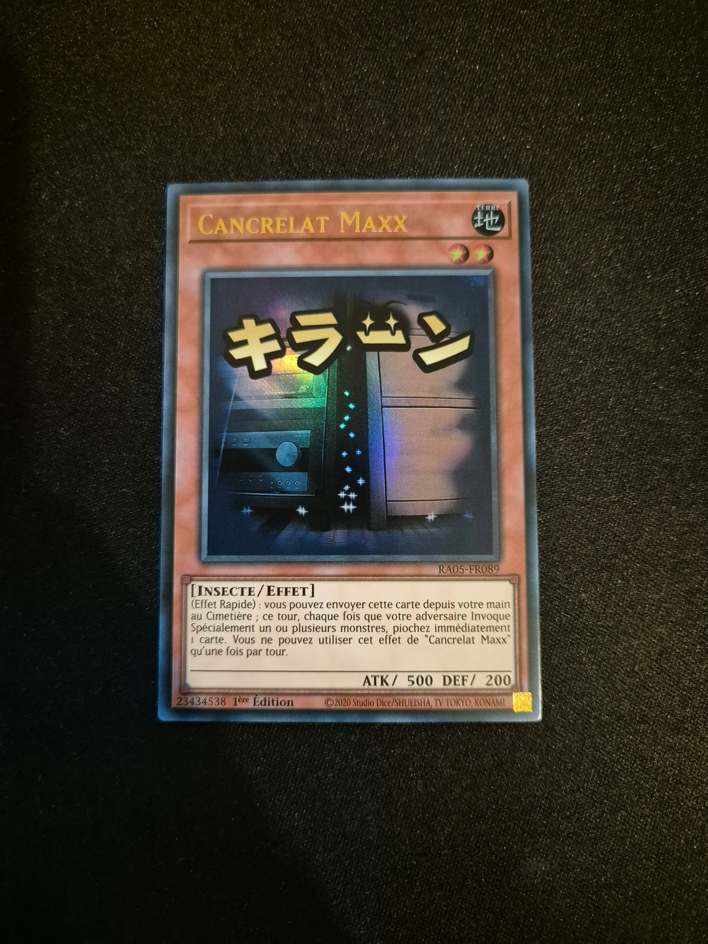 Carte Yu-Gi-Oh! Cancrelat Maxx ALT Stamped Ultra Rare RA05-FR089