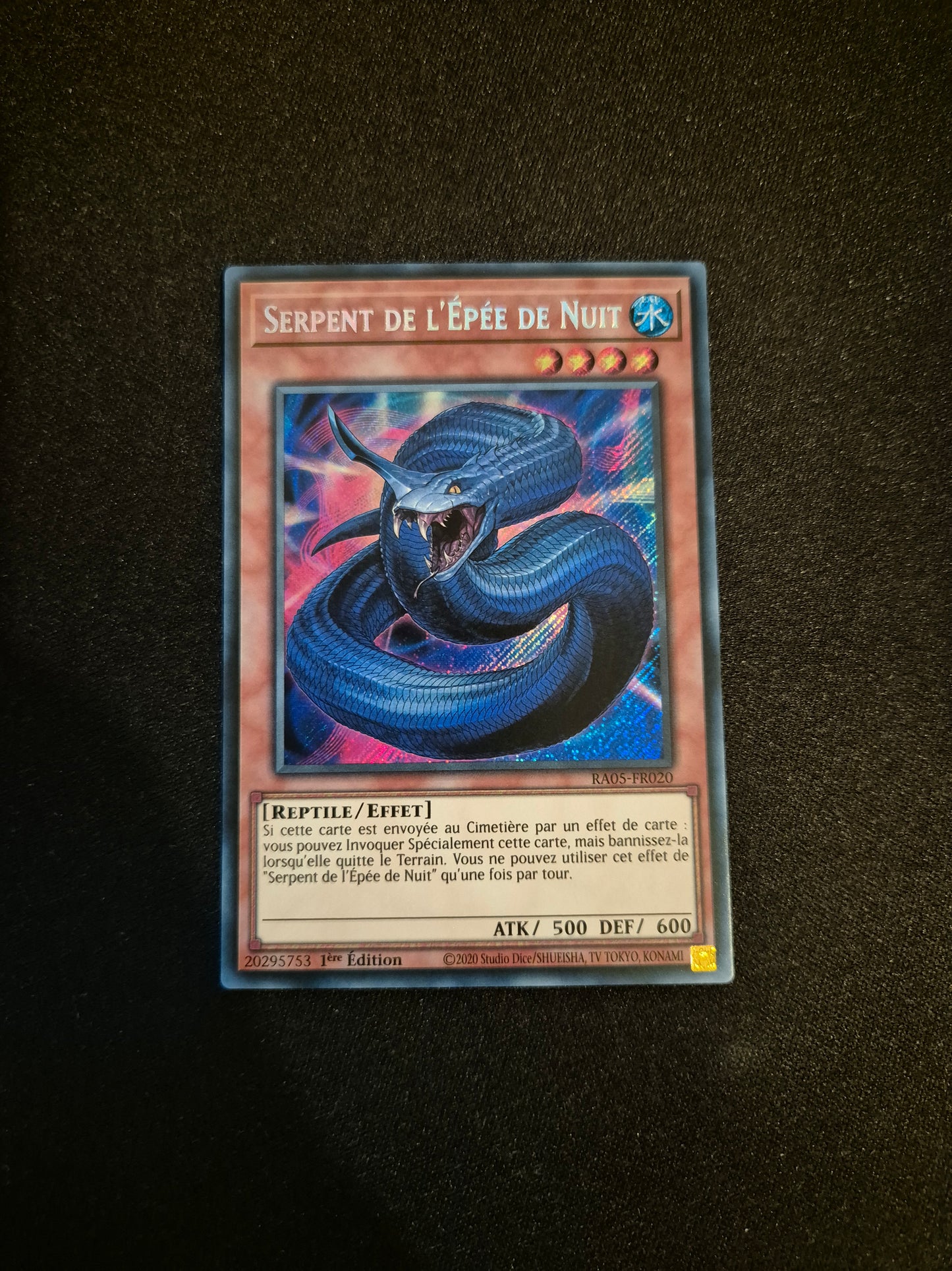 Carte Yu-Gi-Oh! Serpent de l'Epée de Nuit Secret Rare RA05-FR020