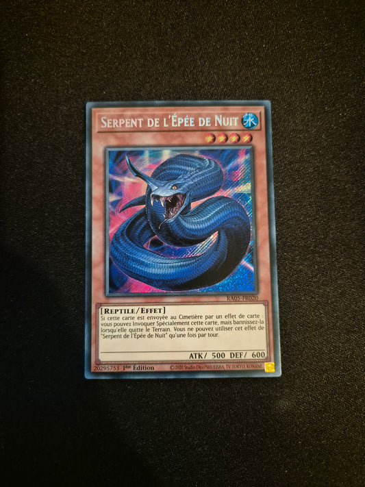 Carte Yu-Gi-Oh! Serpent de l'Epée de Nuit Secret Rare RA05-FR020