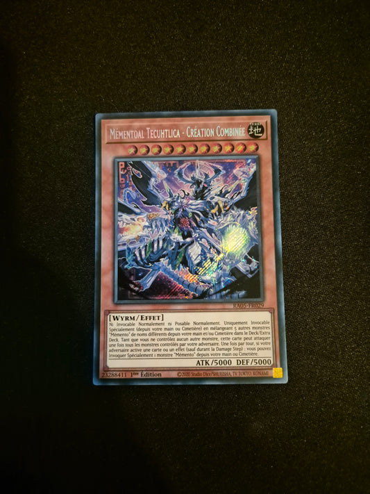 Carte Yu-Gi-Oh! Mémentoal Tecuhtlica Création Combinée Secret Rare RA05-FR029