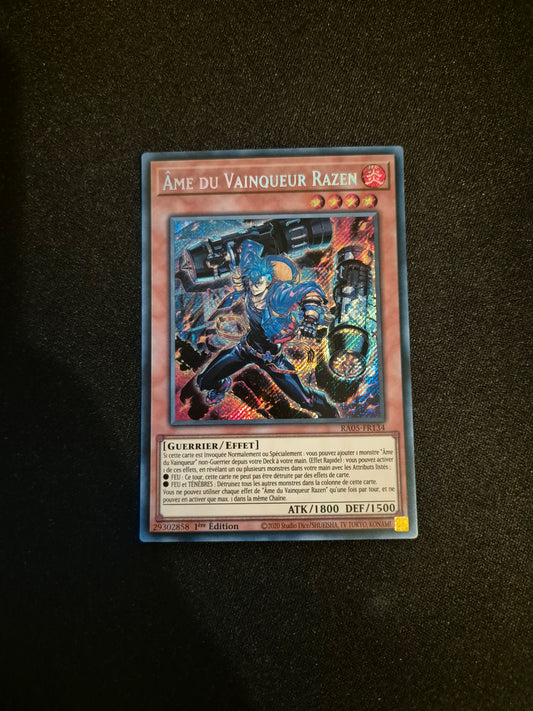Carte Yu-Gi-Oh! Ame du Vainqueur Razen Secret Rare RA05-FR134