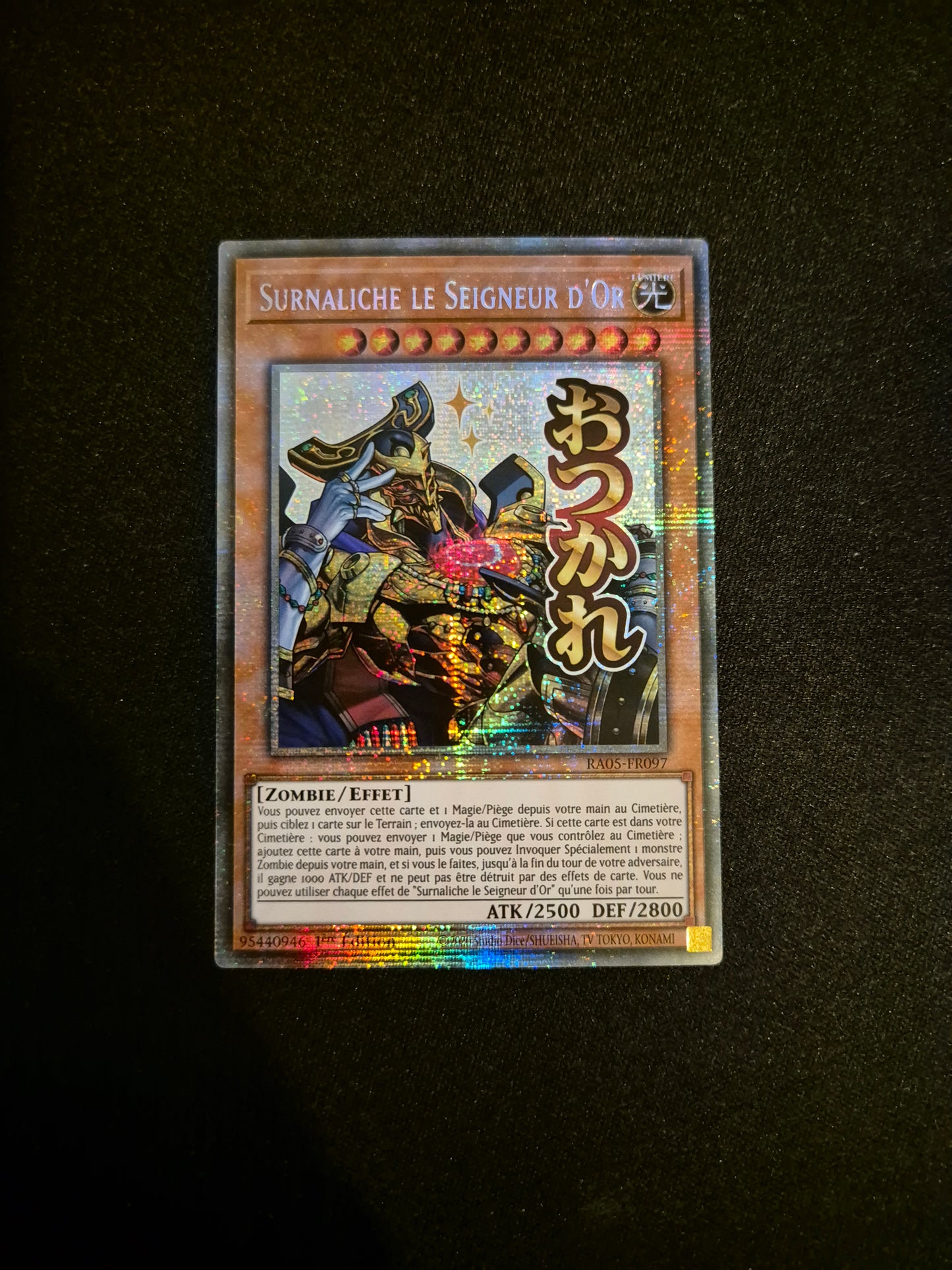 Carte Yu-Gi-Oh! Surnaliche Le Seigneur d'Or ALT Stamped Starlight Rare RA05-FR097