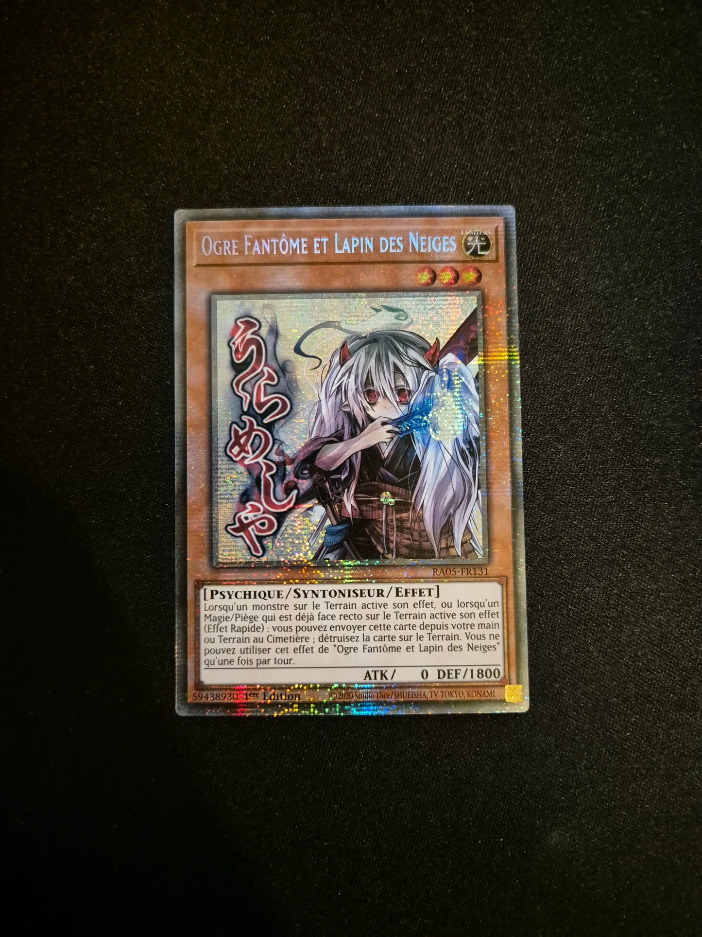 Carte Yu-Gi-Oh! Ogre Fantôme et Lapin des Neiges ALT Stamped Starlight Rare RA05-FR131
