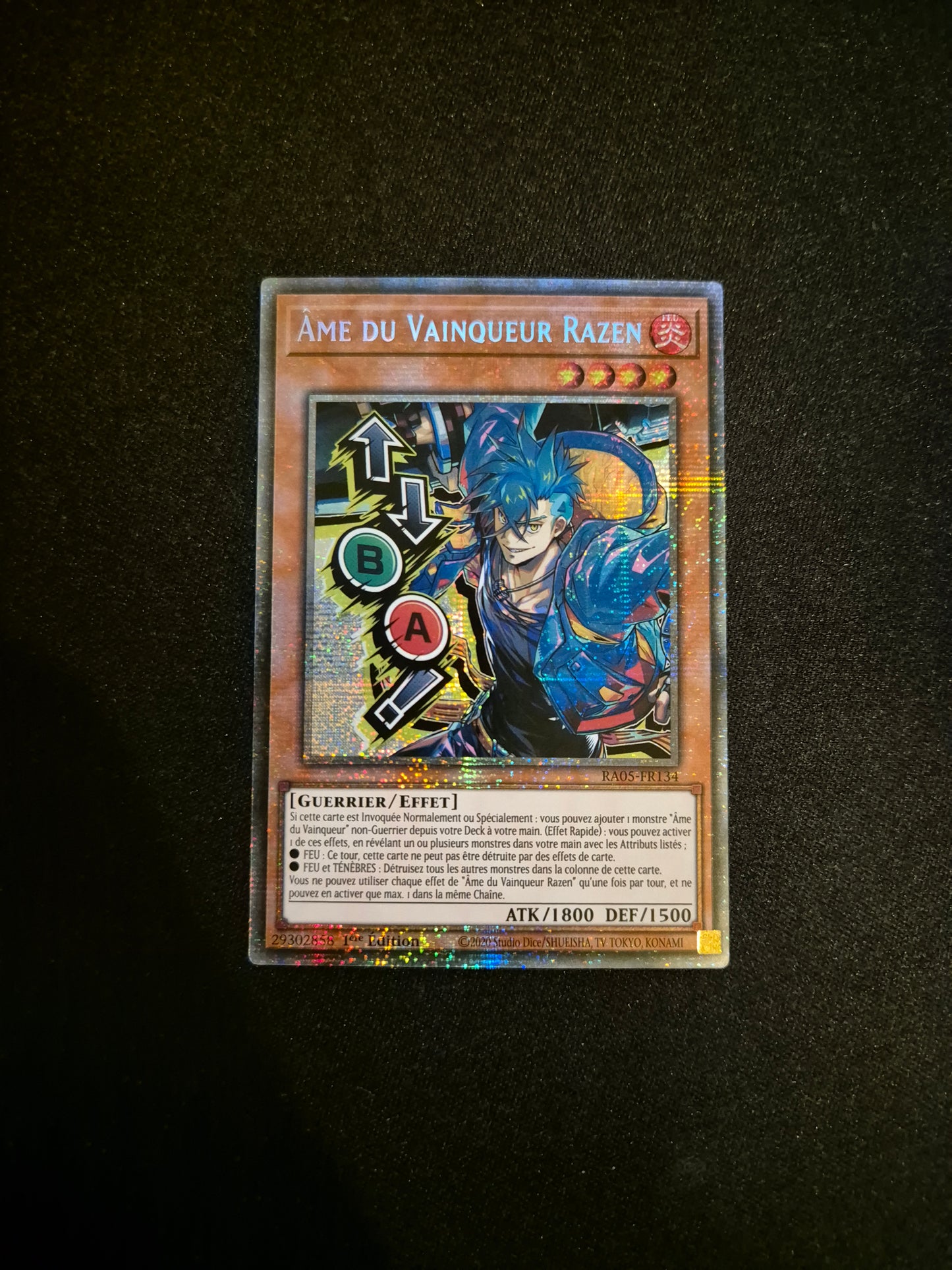 Carte Yu-Gi-Oh! Ame du Vainqueur Razen ALT Stamped Starlight Rare RA05-FR134