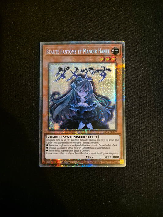 Carte Yu-Gi-Oh! Beauté Fantôme et Manoir Hanté ALT Stamped Starlight Rare RA05-FR092