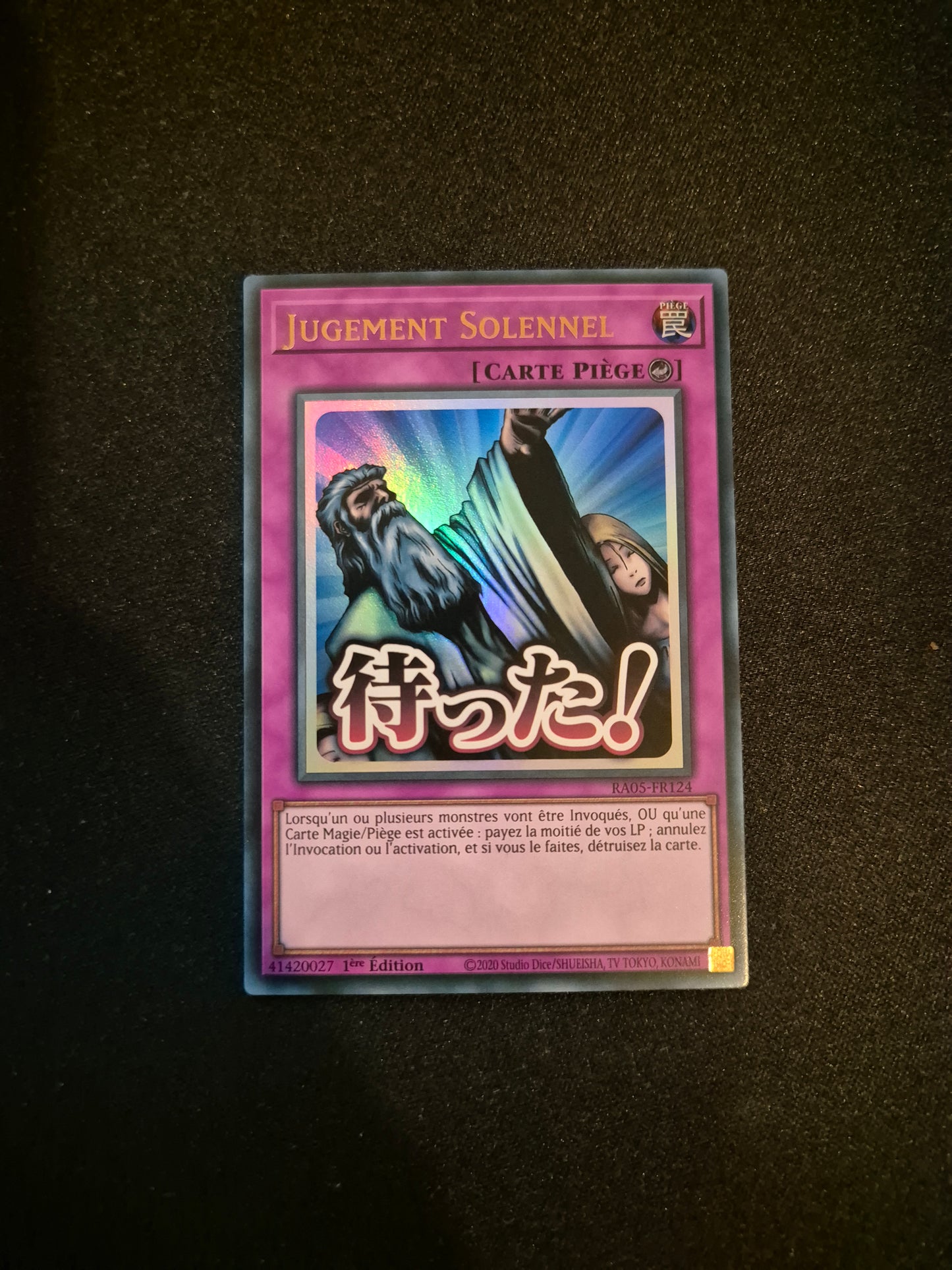 Carte Yu-Gi-Oh! Jugement Solennel ALT Stamped Ultra Rare RA05-FR124