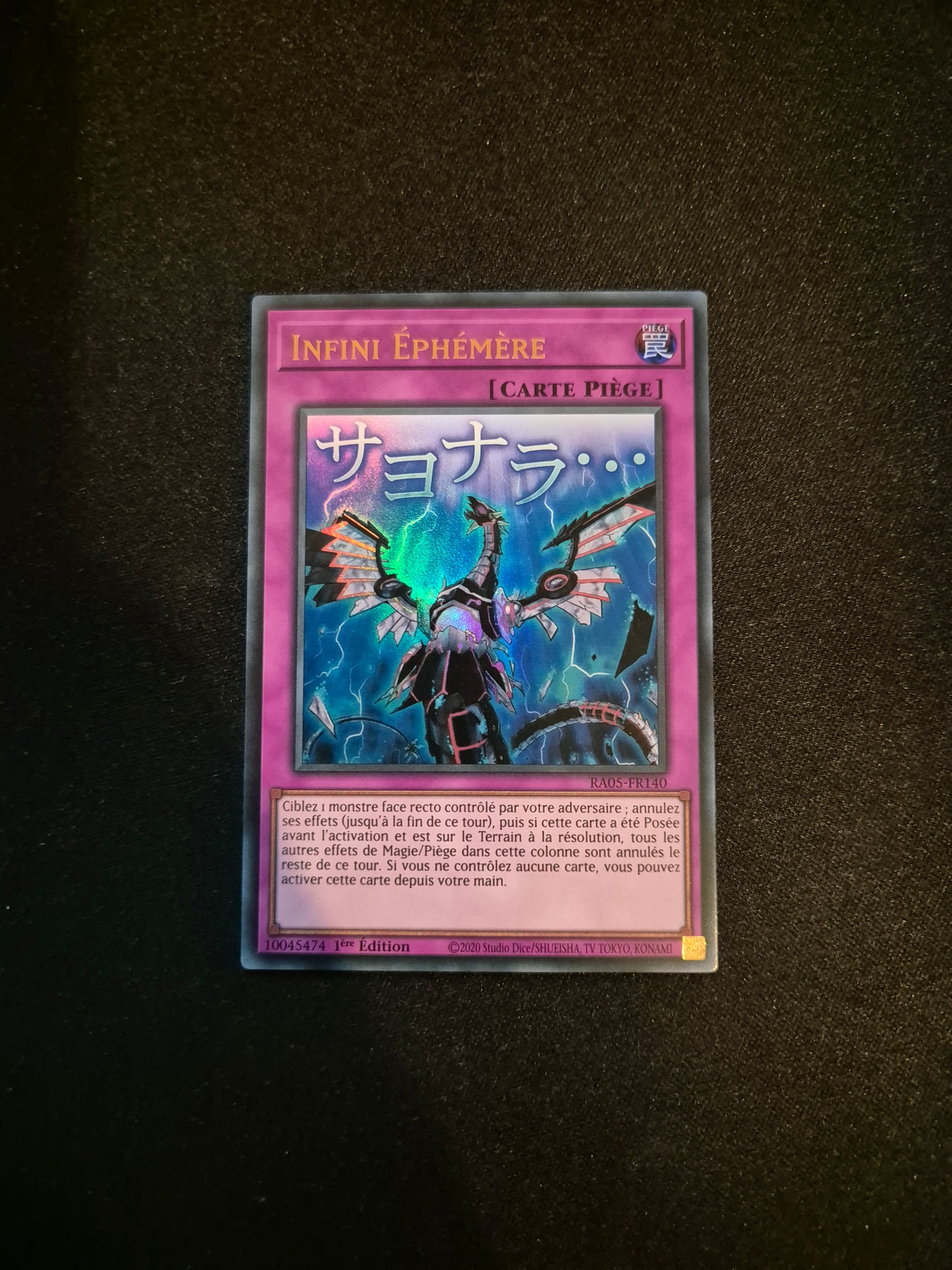 Carte Yu-Gi-Oh! Infini Ephémère ALT Stamped Ultra Rare RA05-FR140