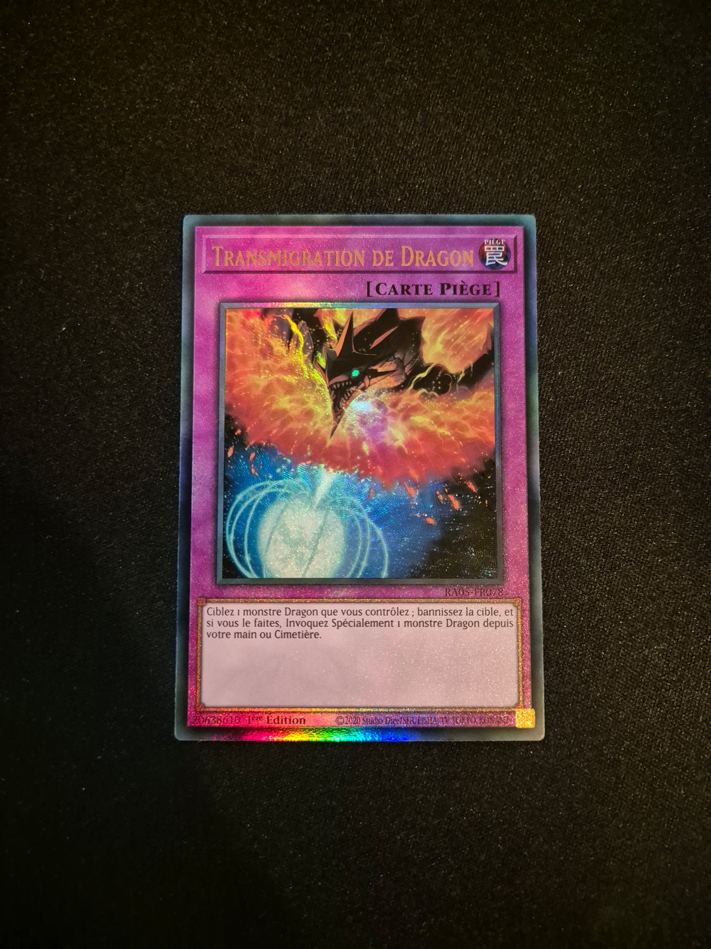 Carte Yu-Gi-Oh! Transmigration de Dragon Ultimate Rare RA05-FR078