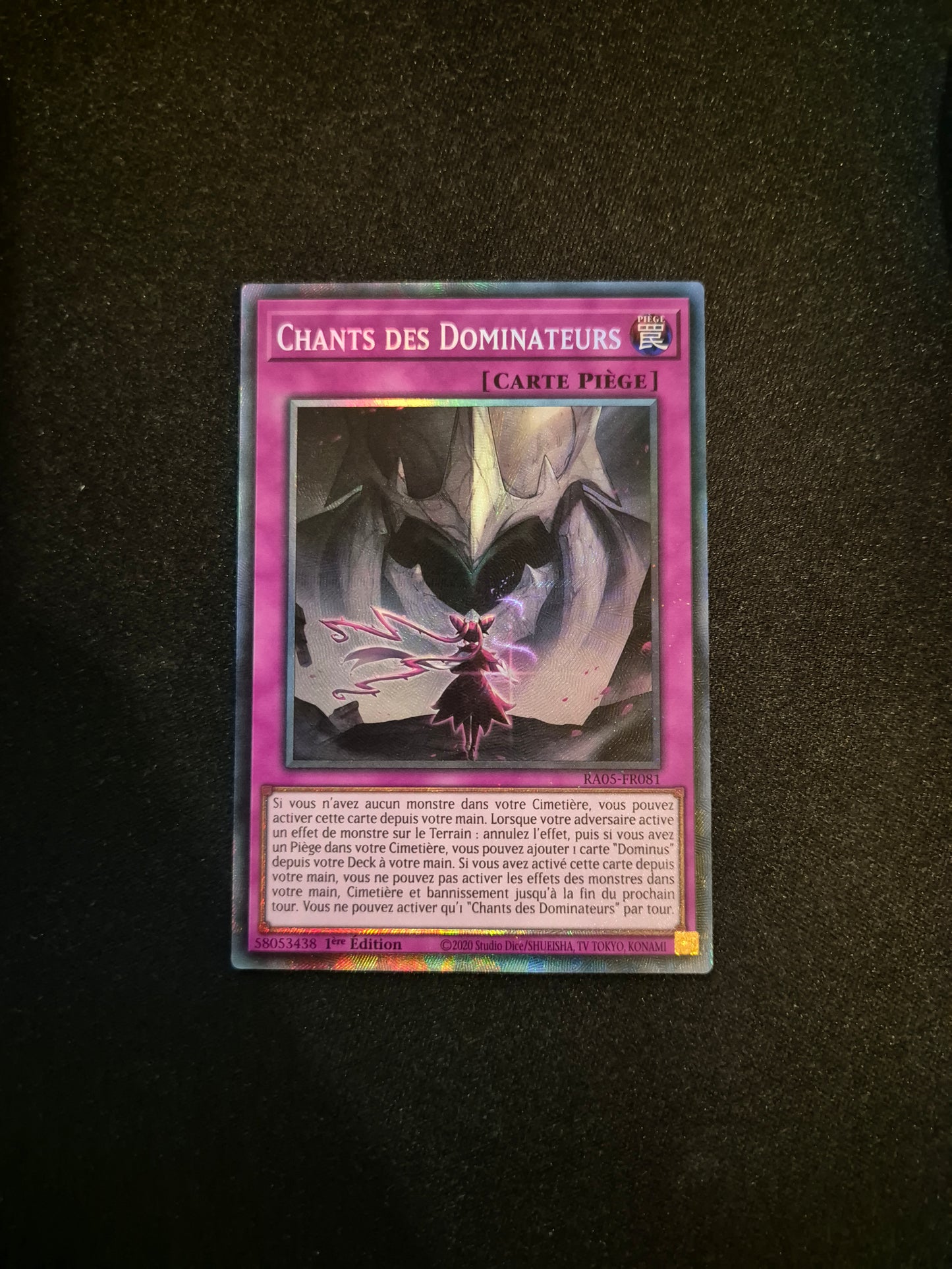 Carte Yu-Gi-Oh! Chants des Dominateurs Collector Rare RA05-FR081