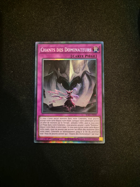 Carte Yu-Gi-Oh! Chants des Dominateurs Collector Rare RA05-FR081
