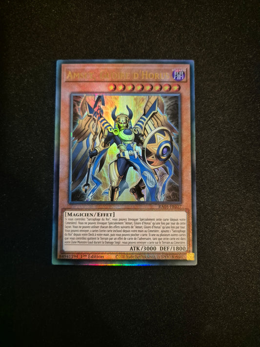 Carte Yu-Gi-Oh! Amset Gloire d'Horus Ultimate Rare RA05-FR027