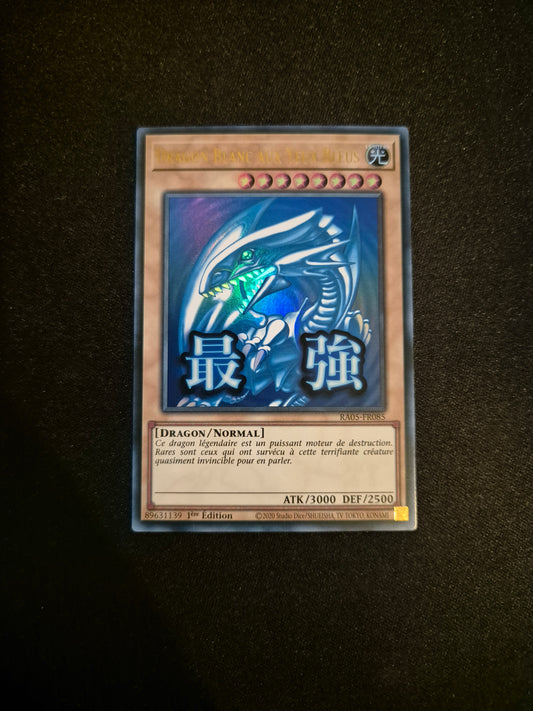 Carte Yu-Gi-Oh! Dragon Blanc Aux Yeux Bleus ALT Stamped Ultra Rare RA05-FR085