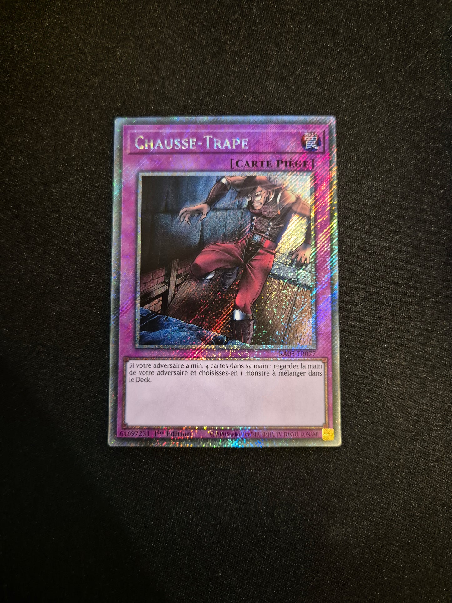 Carte Yu-Gi-Oh! Chausse-Trape Platinum Secret Rare RA05-FR077