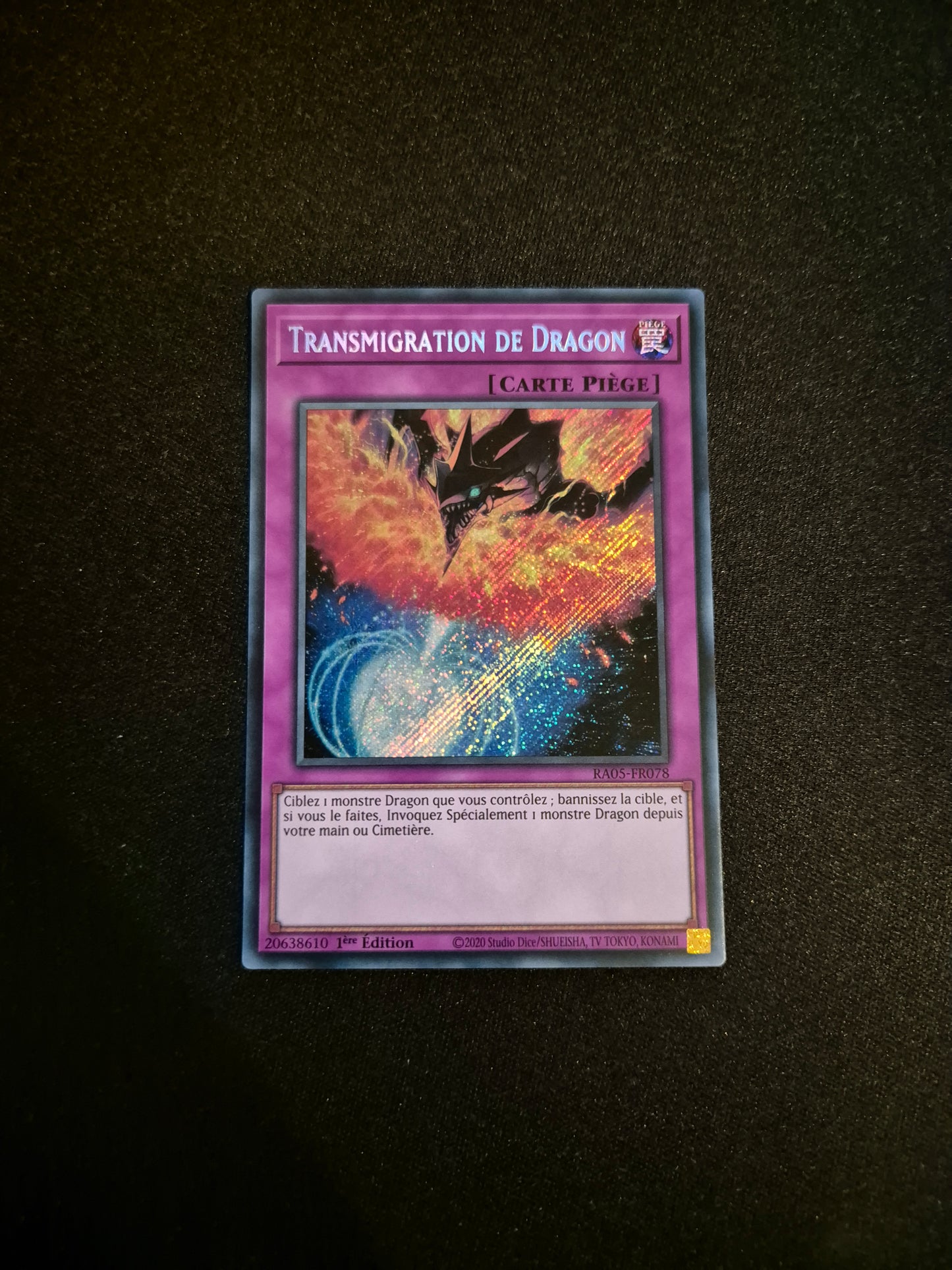 Carte Yu-Gi-Oh! Transmigration de Dragon Secret Rare RA05-FR078