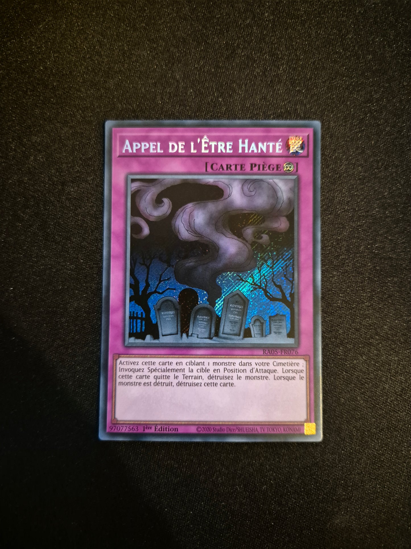 Carte Yu-Gi-Oh! Appel de l'Etre Hanté Secret Rare RA05-FR076