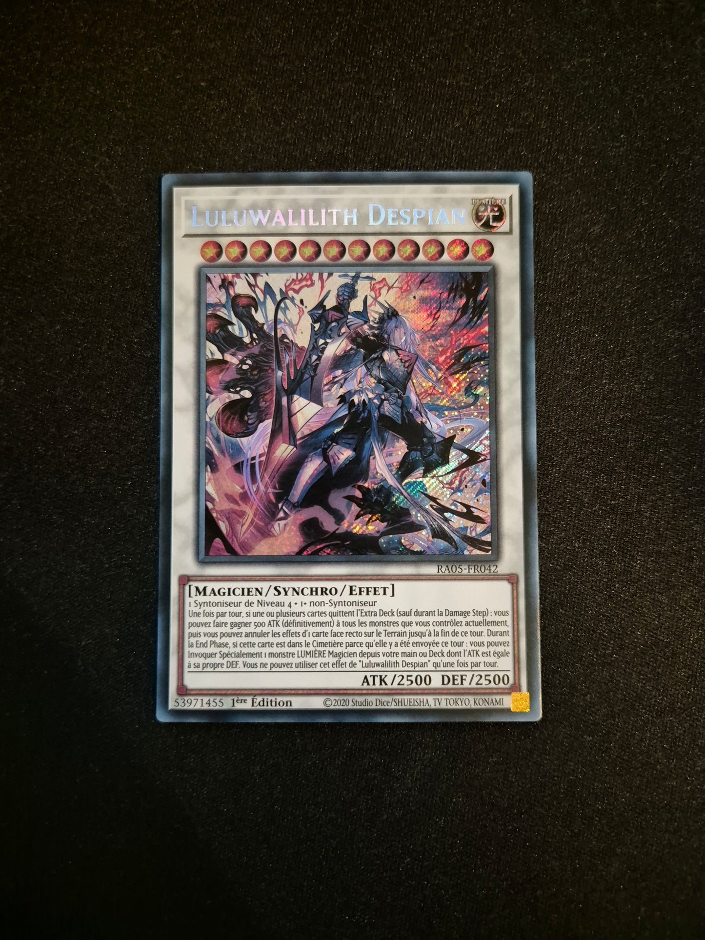 Carte Yu-Gi-Oh! Luluwalilith Despian Secret Rare RA05-FR042