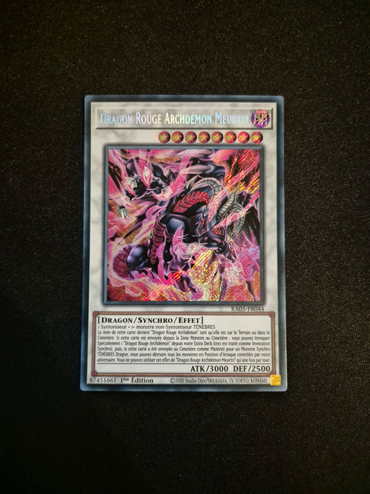 Carte Yu-Gi-Oh! Dragon Rouge Archdemon Meurtri Secret Rare RA05-FR044