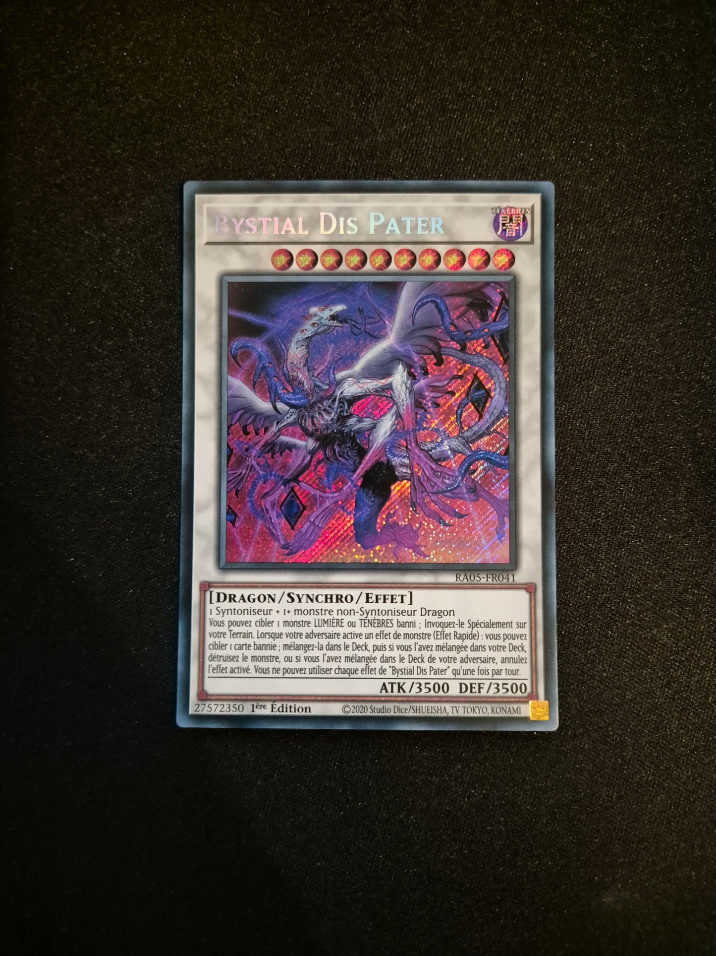 Carte Yu-Gi-Oh! Bystial Dis Pater Secret Rare RA05-FR041