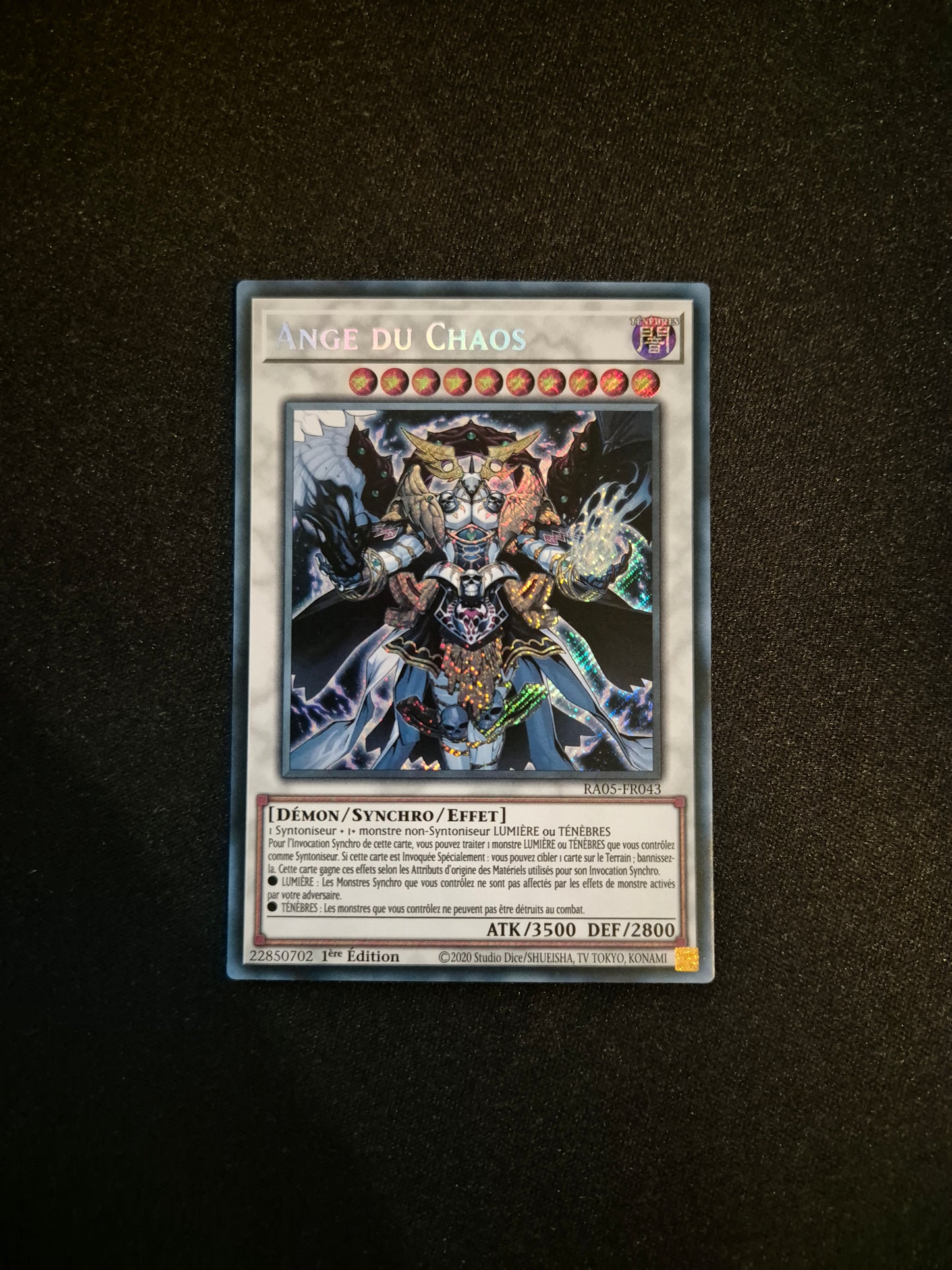 Carte Yu-Gi-Oh! Ange du Chaos Secret Rare RA05-FR043