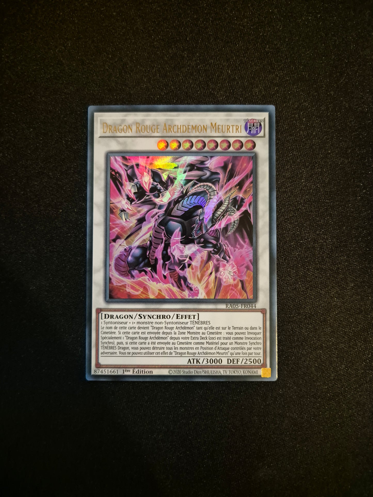 Carte Yu-Gi-Oh! Dragon Rouge Archdémon Meurtri Ultra Rare RA05-FR044