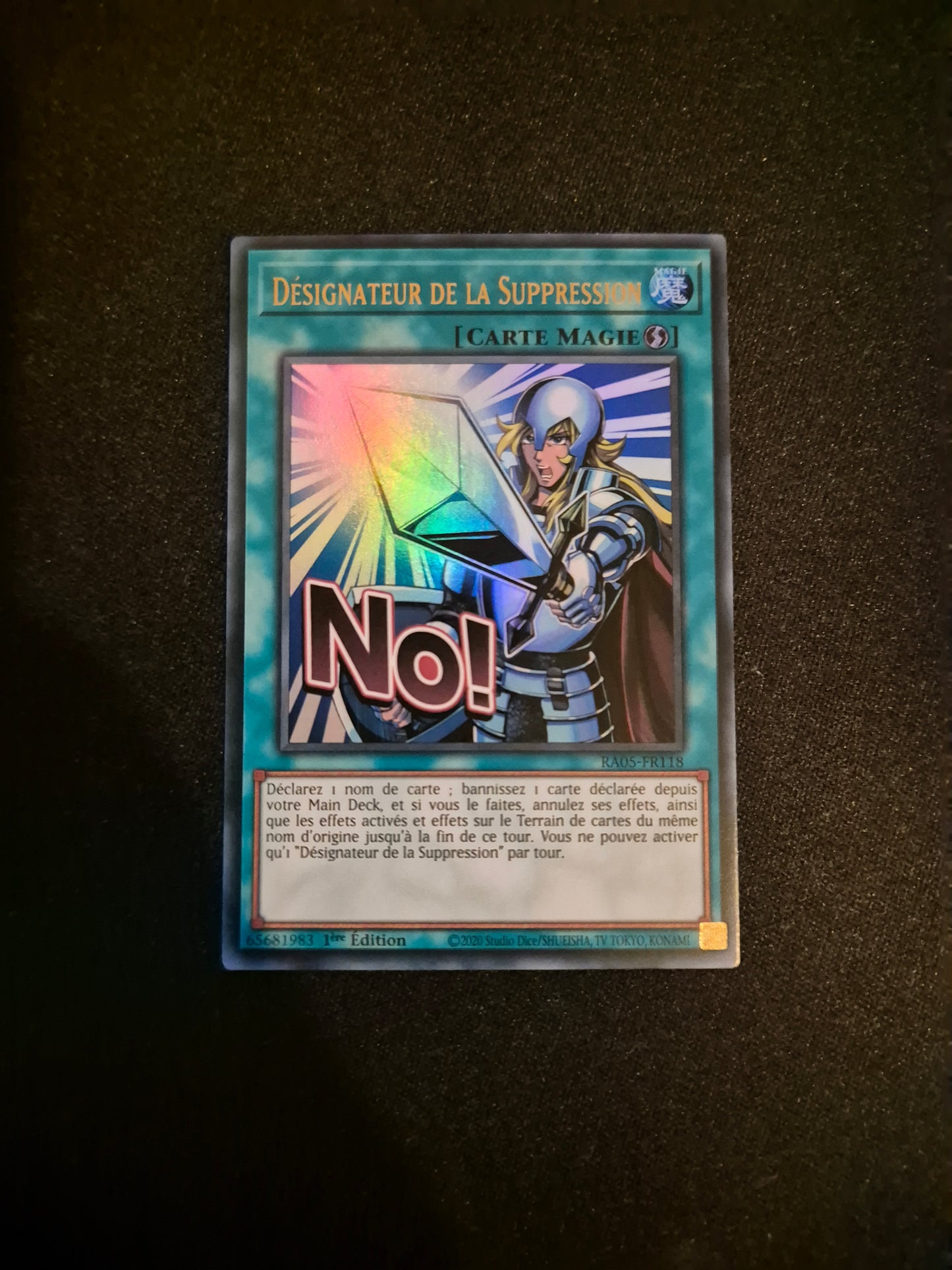 Carte Yu-Gi-Oh! Désignateur de la Suppression ALT Stamped Ultra Rare RA05-FR118