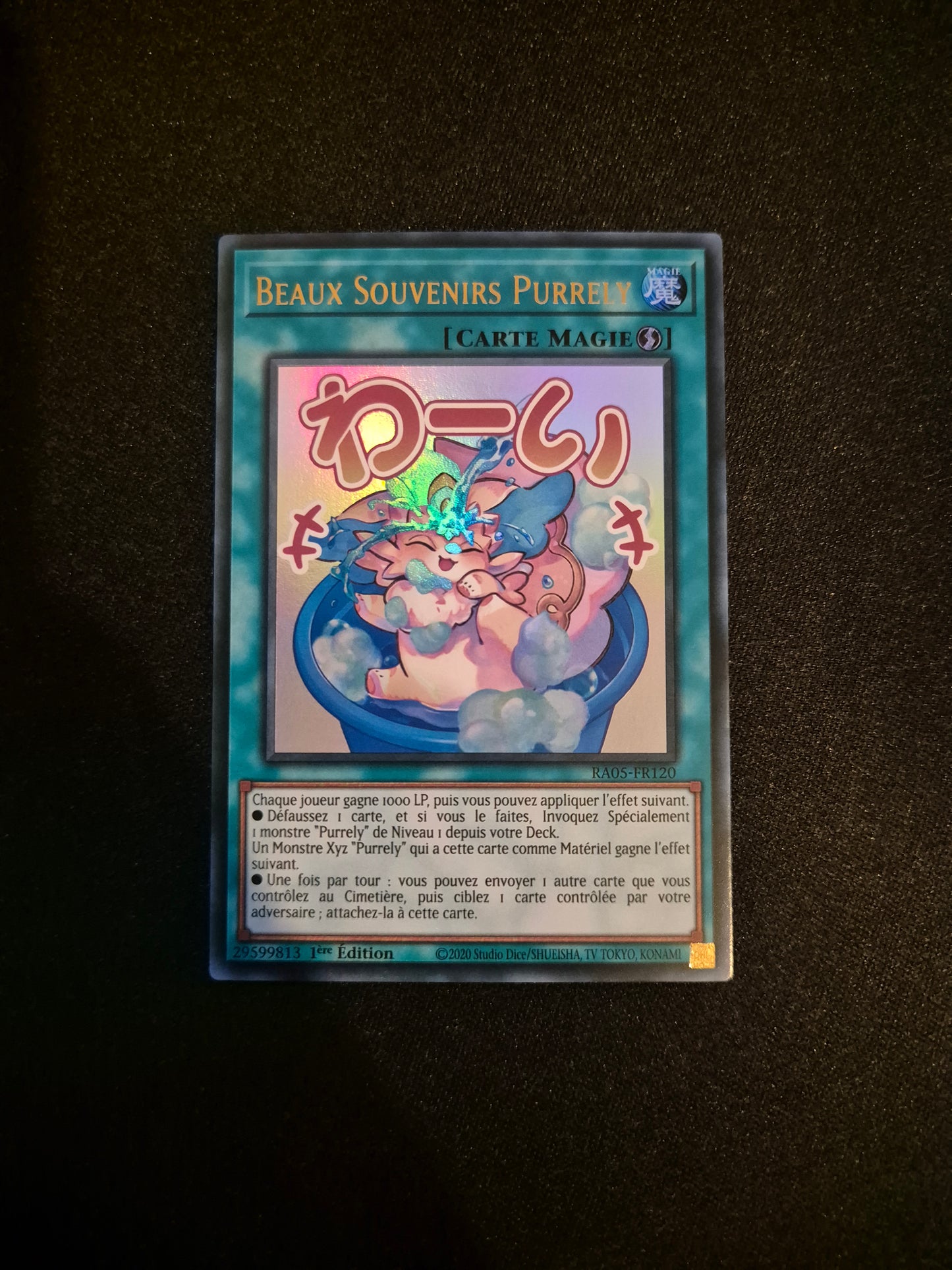 Carte Yu-Gi-Oh! Beaux Souvenirs Purrely ALT Stamped Ultra Rare RA05-FR120