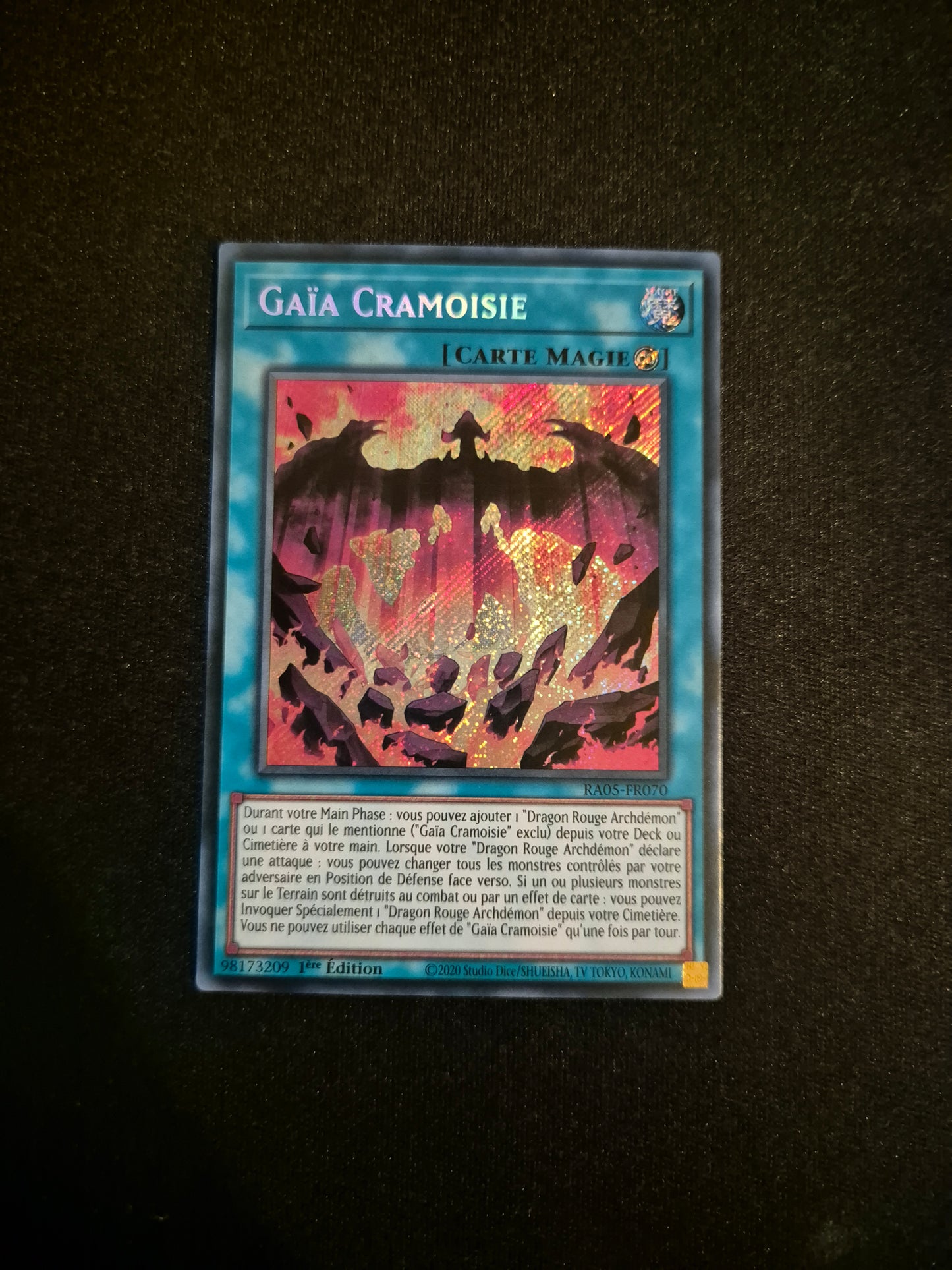 Carte Yu-Gi-Oh! Gaia Cramoisie Secret Rare RA05-FR070