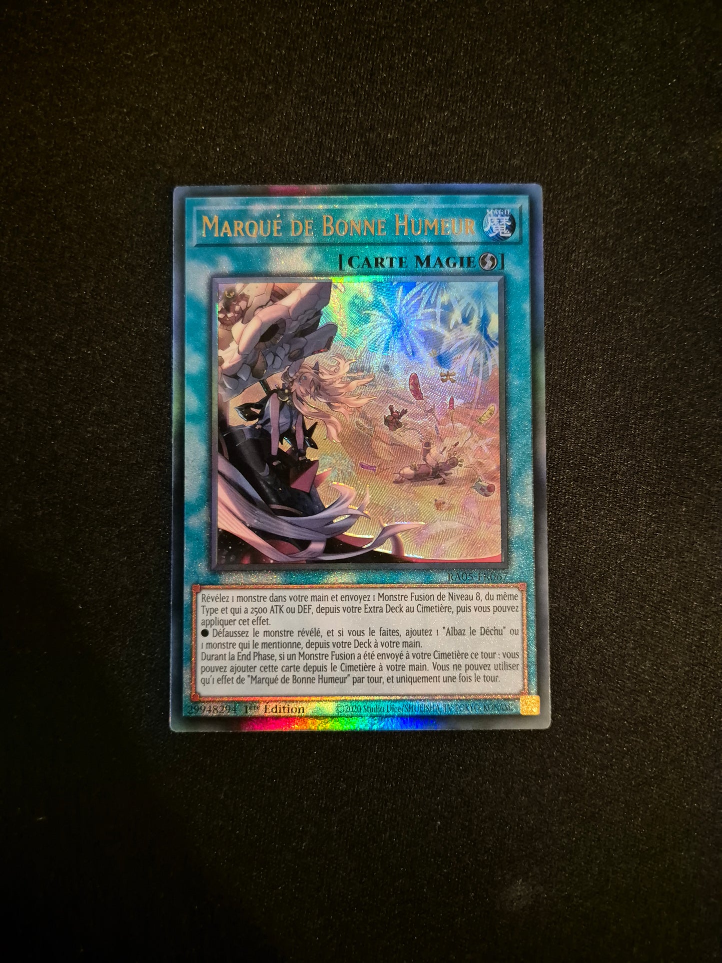 Carte Yu-Gi-Oh! Marqué de Bonne Humeur Ultimate Rare RA05-FR067