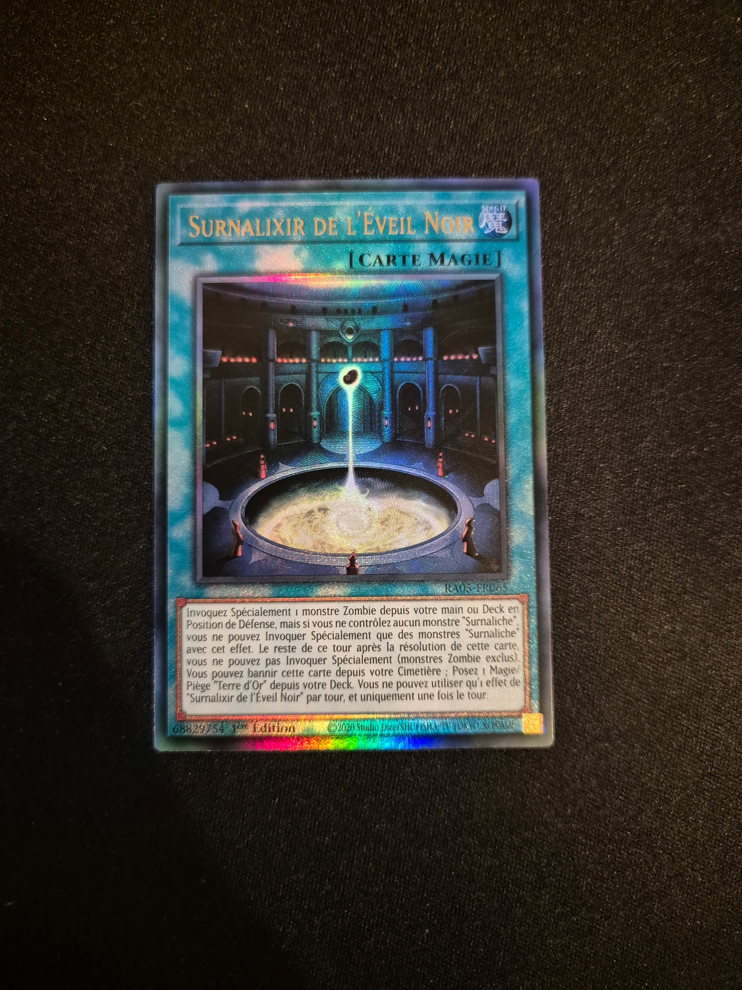 Carte Yu-Gi-Oh! Surnalixir de l'Eveil Noire Ultimate Rare RA05-FR065
