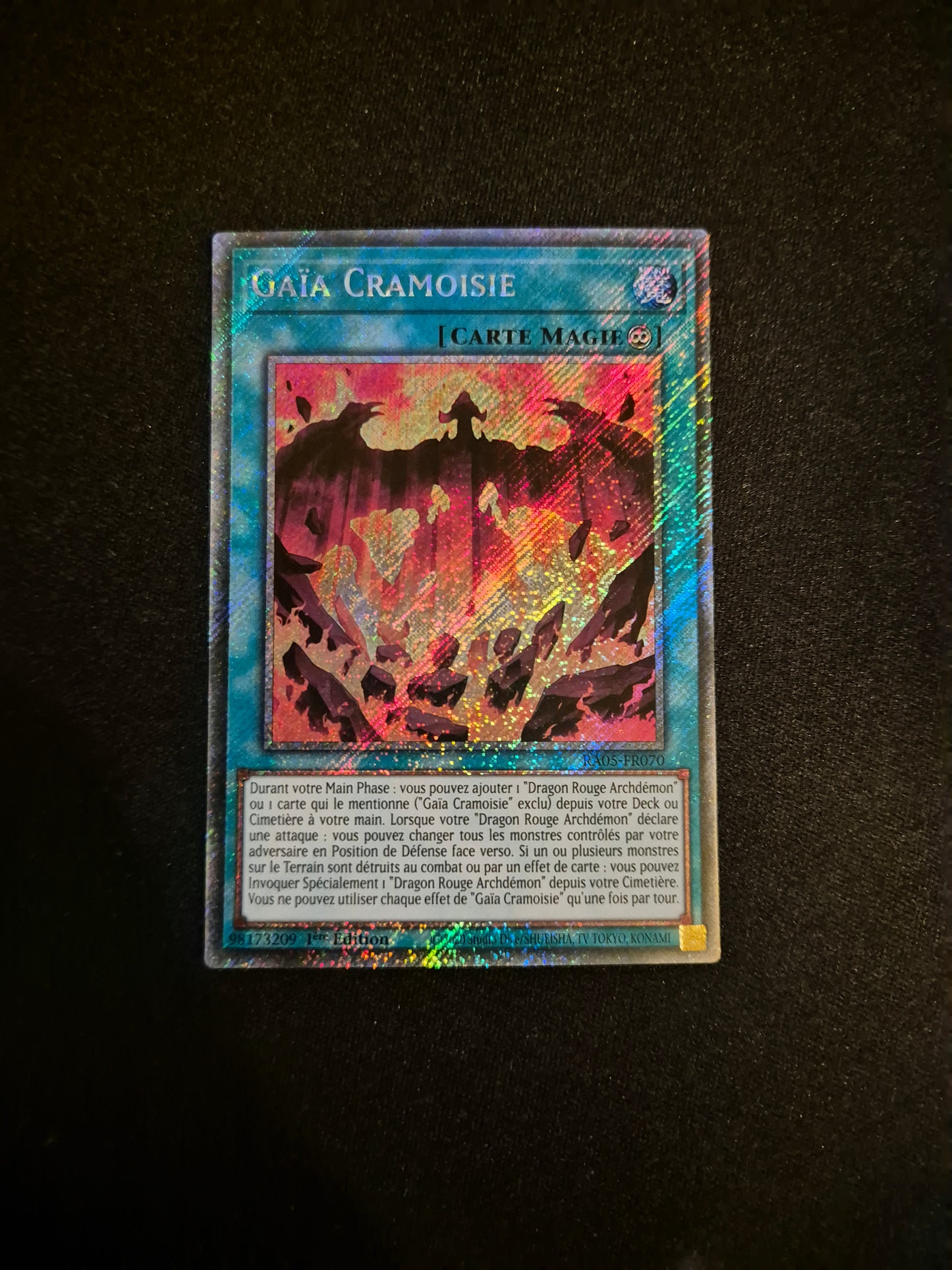 Carte Yu-Gi-Oh! Gaia Cramoisie Platinum Secret Rare RA05-FR070
