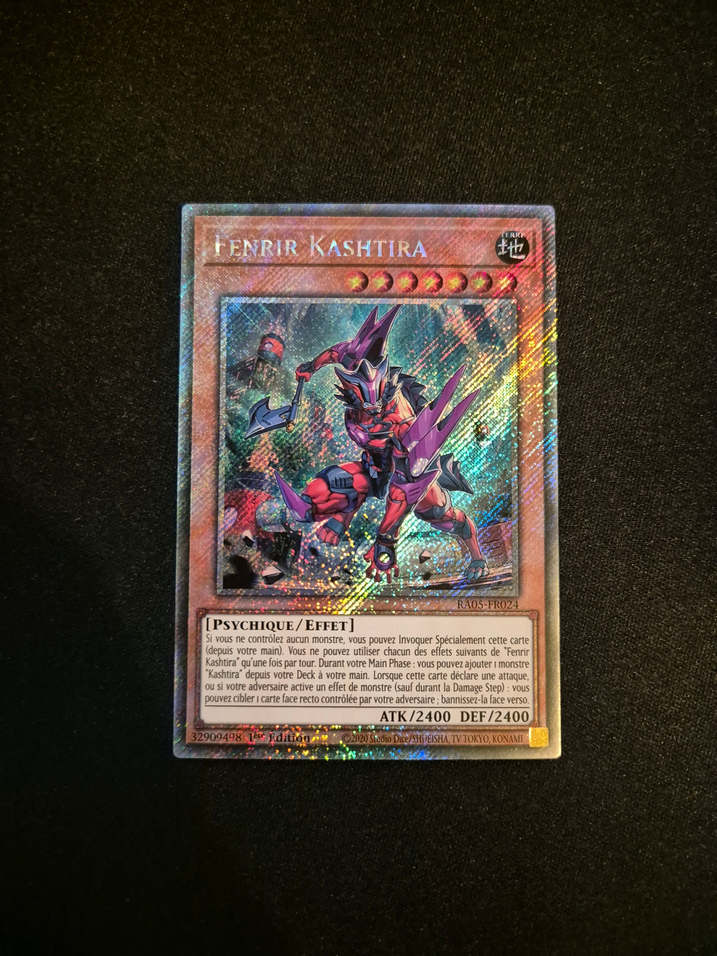 Carte Yu-Gi-Oh! Fenrir Kashtira Platinum Secret Rare RA05-FR024