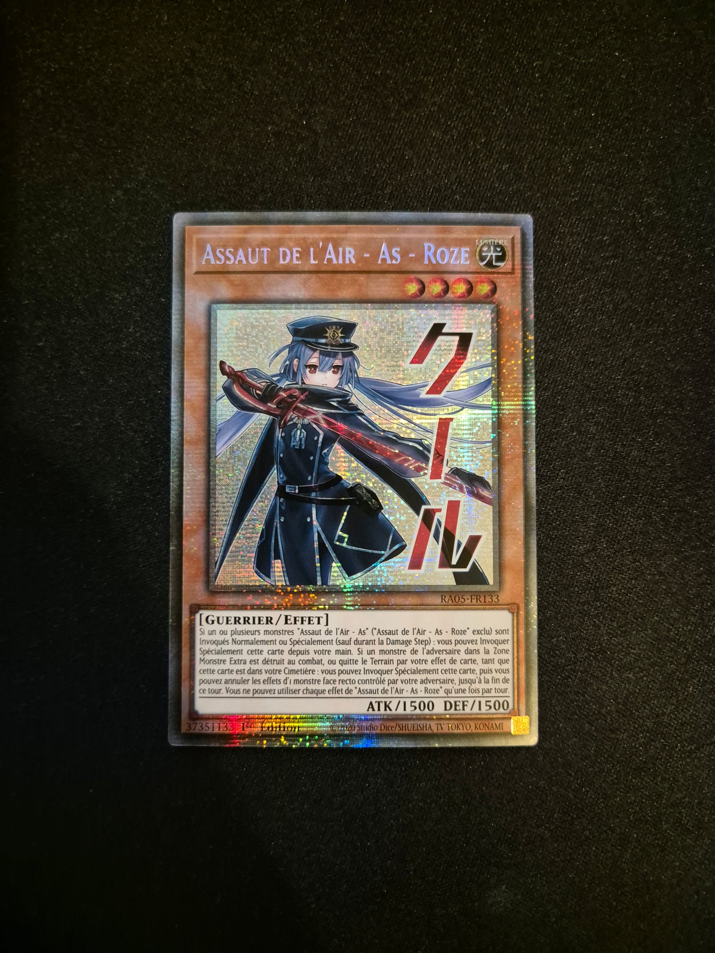 Carte Yu-Gi-Oh! Assaut de l'Air As Roze ALT Stamped Starlight Rare RA05-FR133
