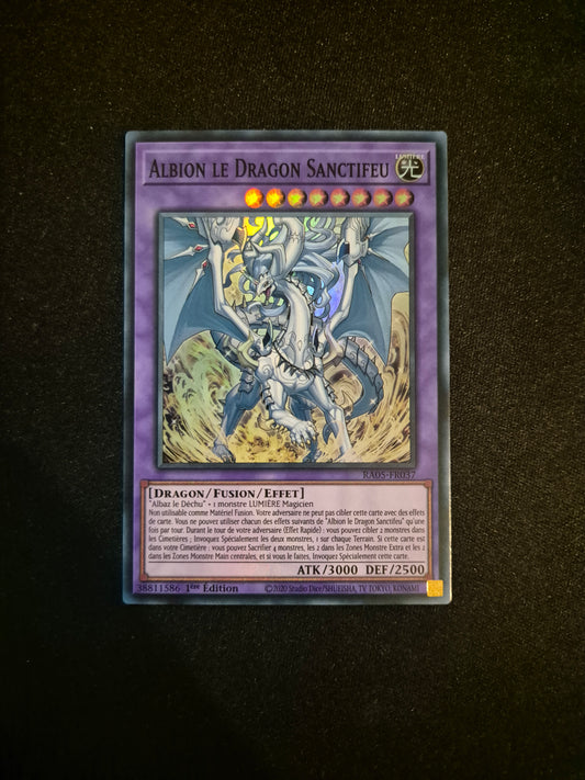Carte Yu-Gi-Oh! Albion Le Dragon Sanctifeu Super Rare RA05-FR037