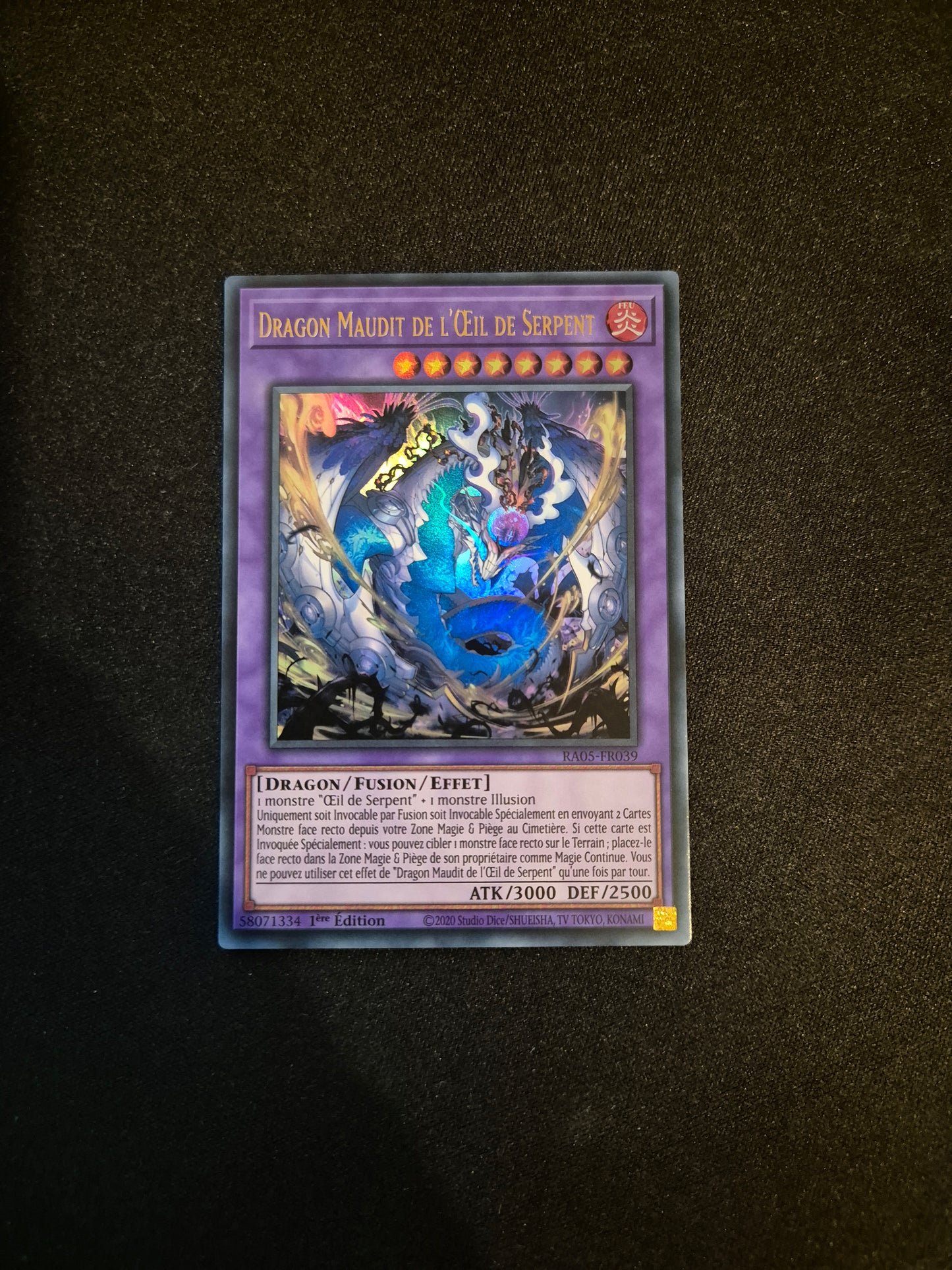 Carte Yu-Gi-Oh! Dragon Maudit de l'Oeil de Serpent Ultra Rare RA05-FR039
