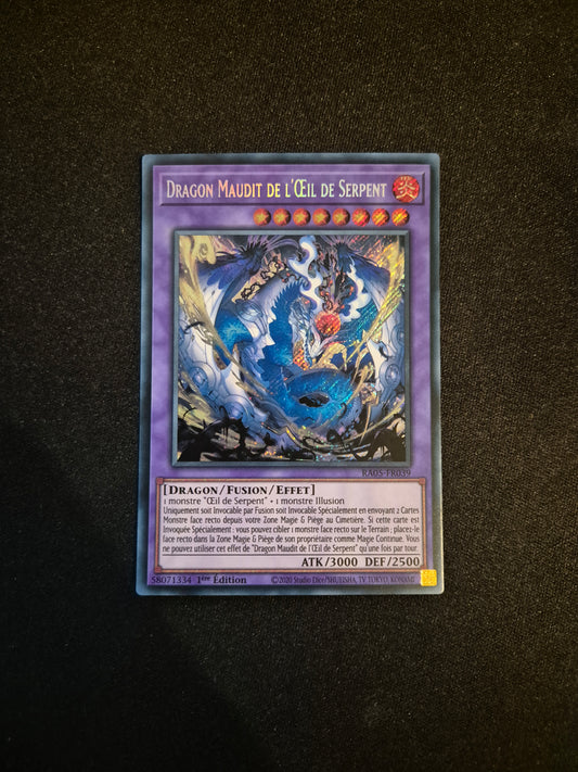 Carte Yu-Gi-Oh! Dragon Maudit de l'Oeil de Serpent Secret Rare RA05-FR039