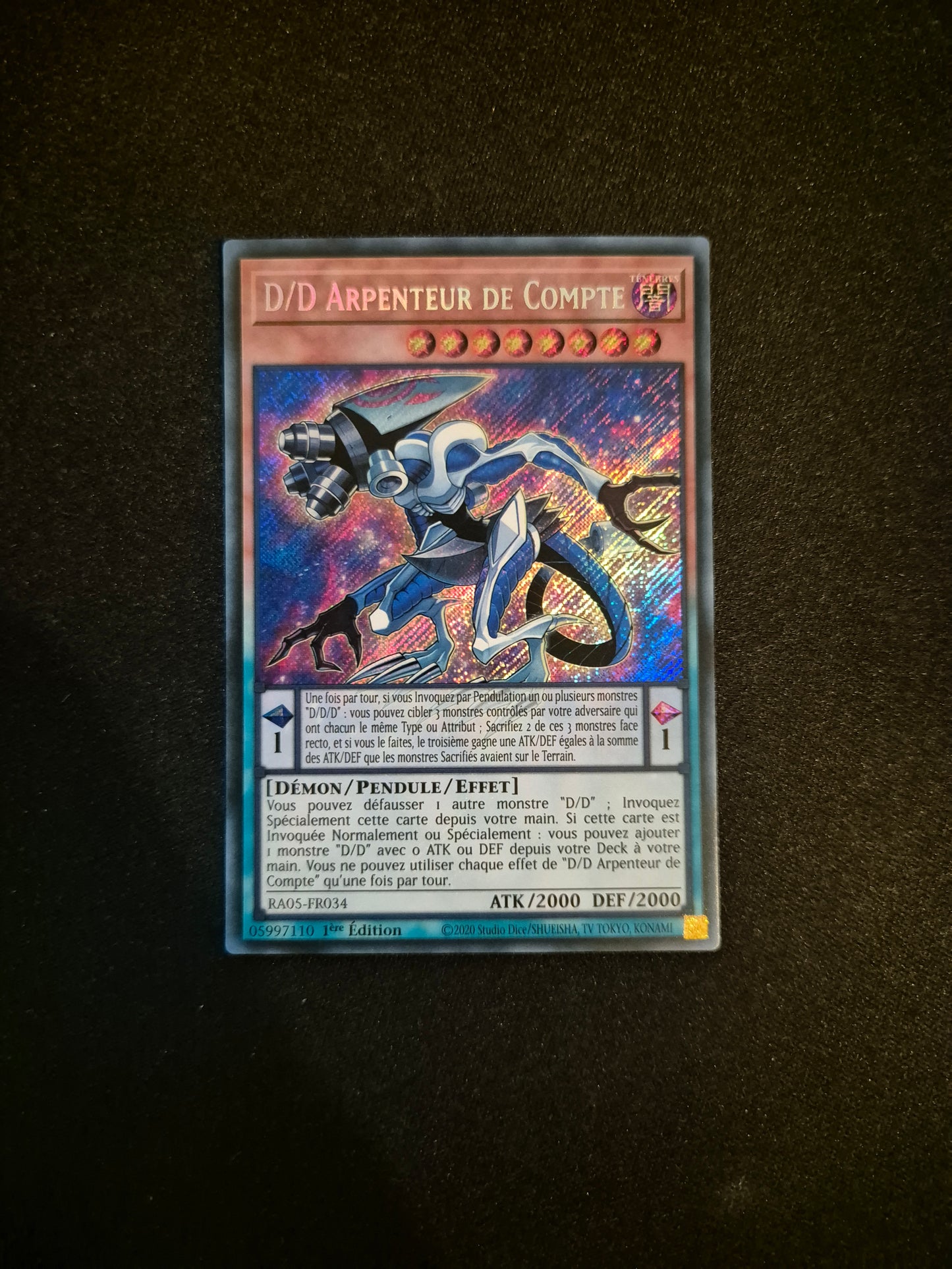 Carte Yu-Gi-Oh! DD Arpenteur de Compte Secret Rare RA05-FR034
