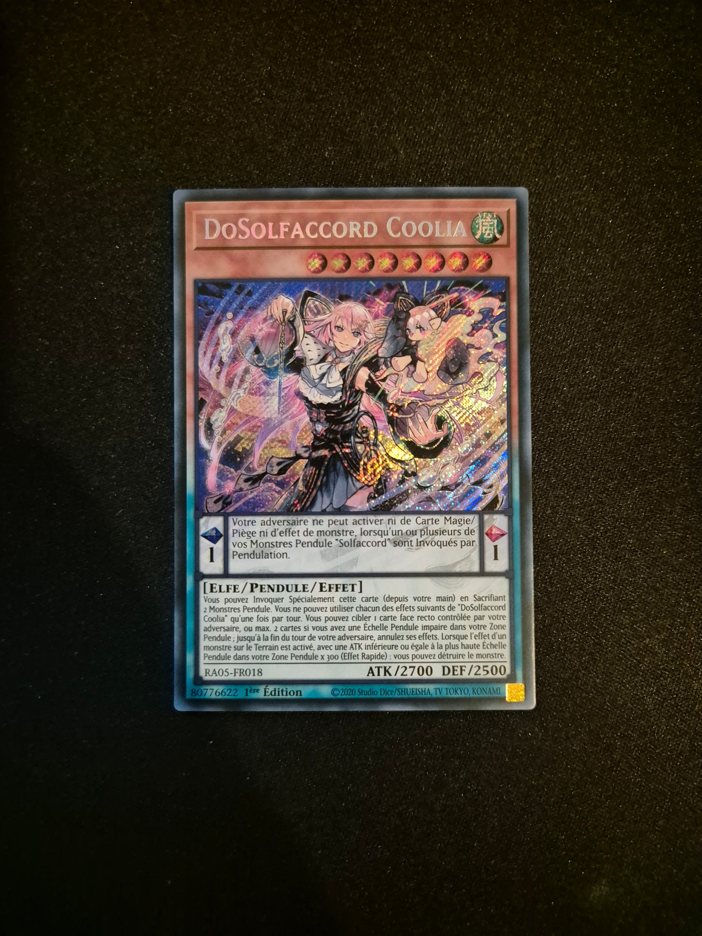 Carte Yu-Gi-Oh! DoSolfaccord Coolia Secret Rare RA05-FR018