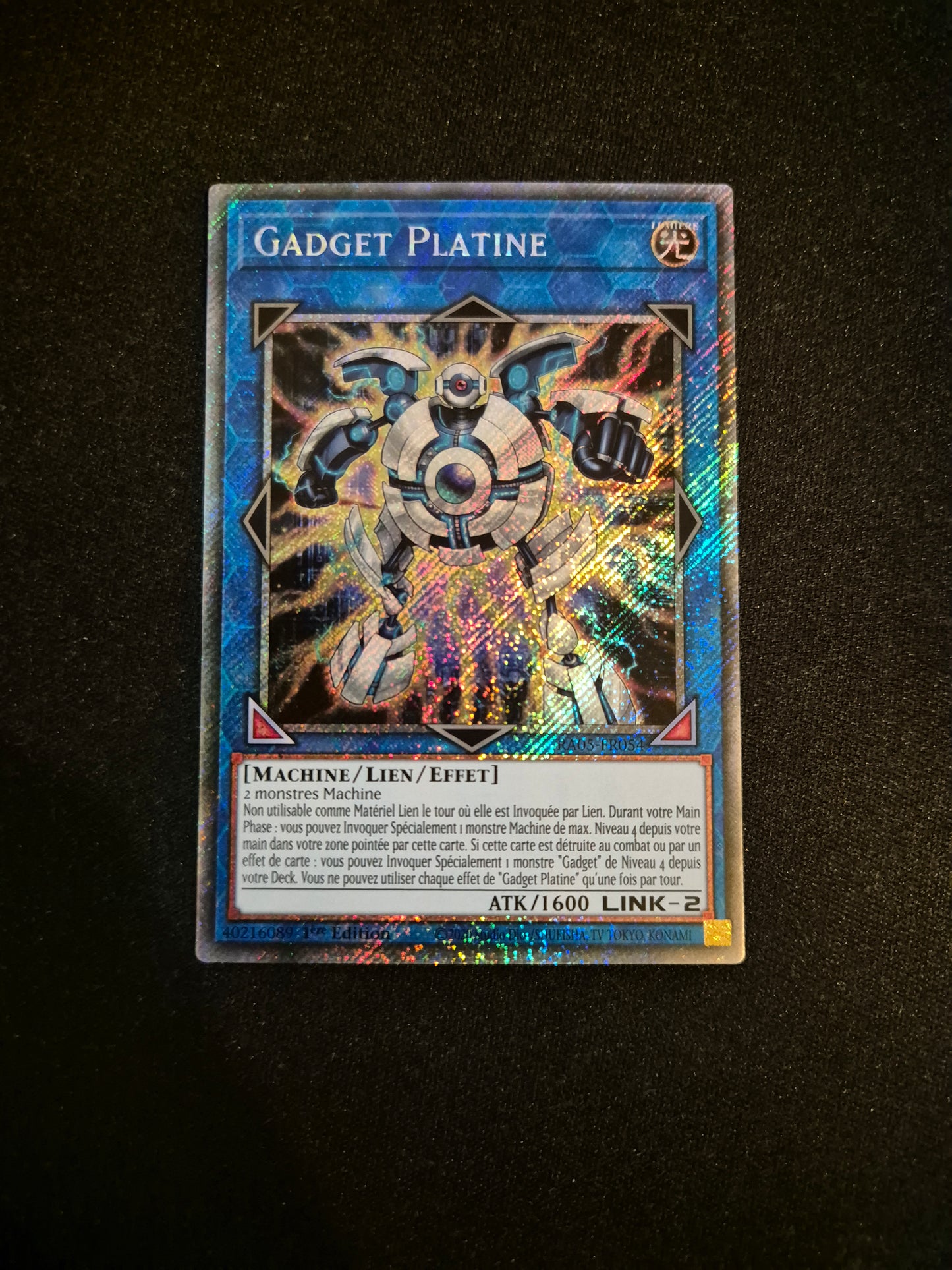 Carte Yu-Gi-Oh! Gadget Platine Platinum Secret Rare RA05-FR054