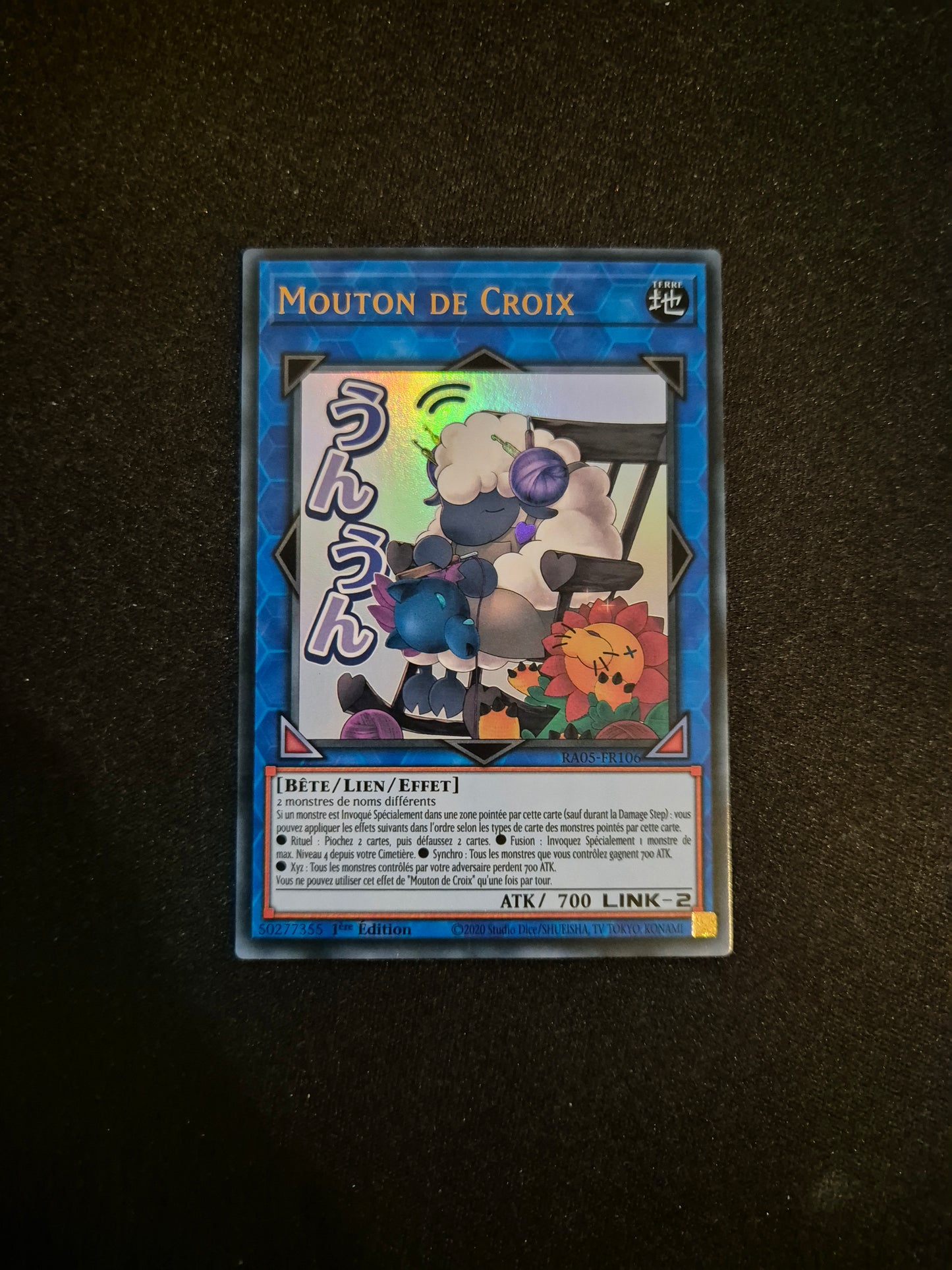 Carte Yu-Gi-Oh! Mouton de Croix ALT Stamped Ultra Rare RA05-FR106