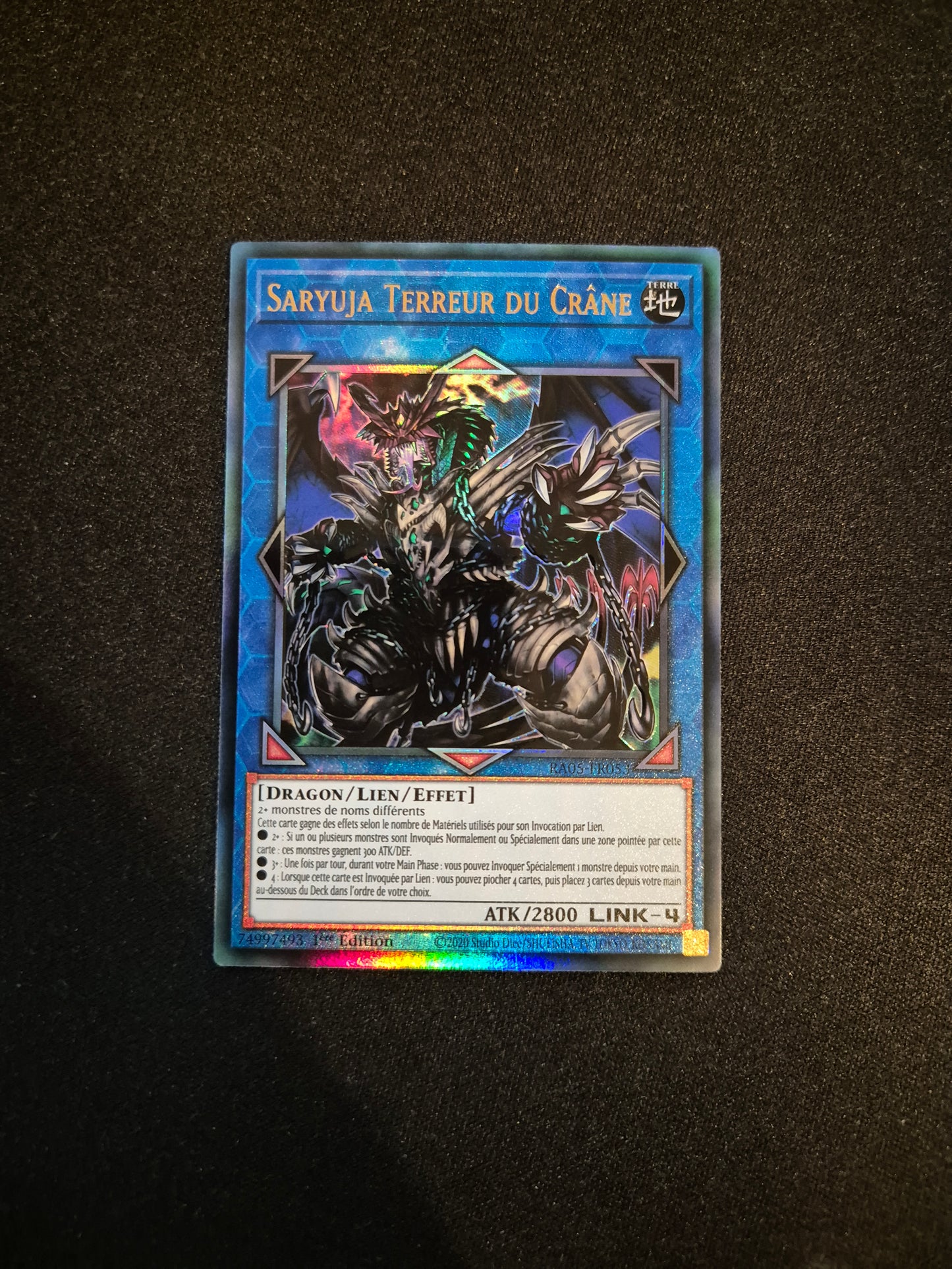 Carte Yu-Gi-Oh! Saryuja Terreur du Crâne Ultimate Rare RA05-FR053