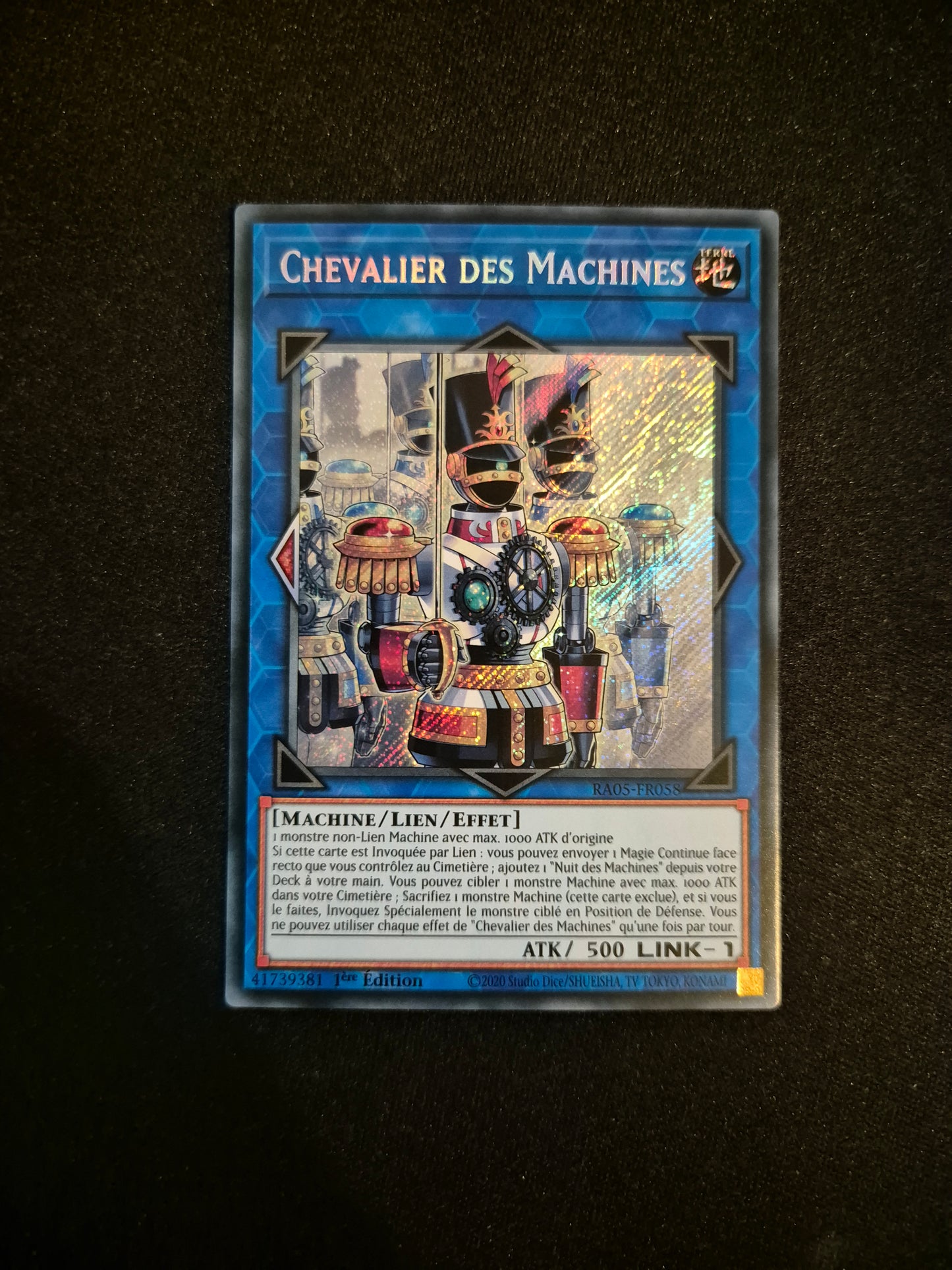 Carte Yu-Gi-Oh! Chevalier des Machines Secret Rare RA05-FR058