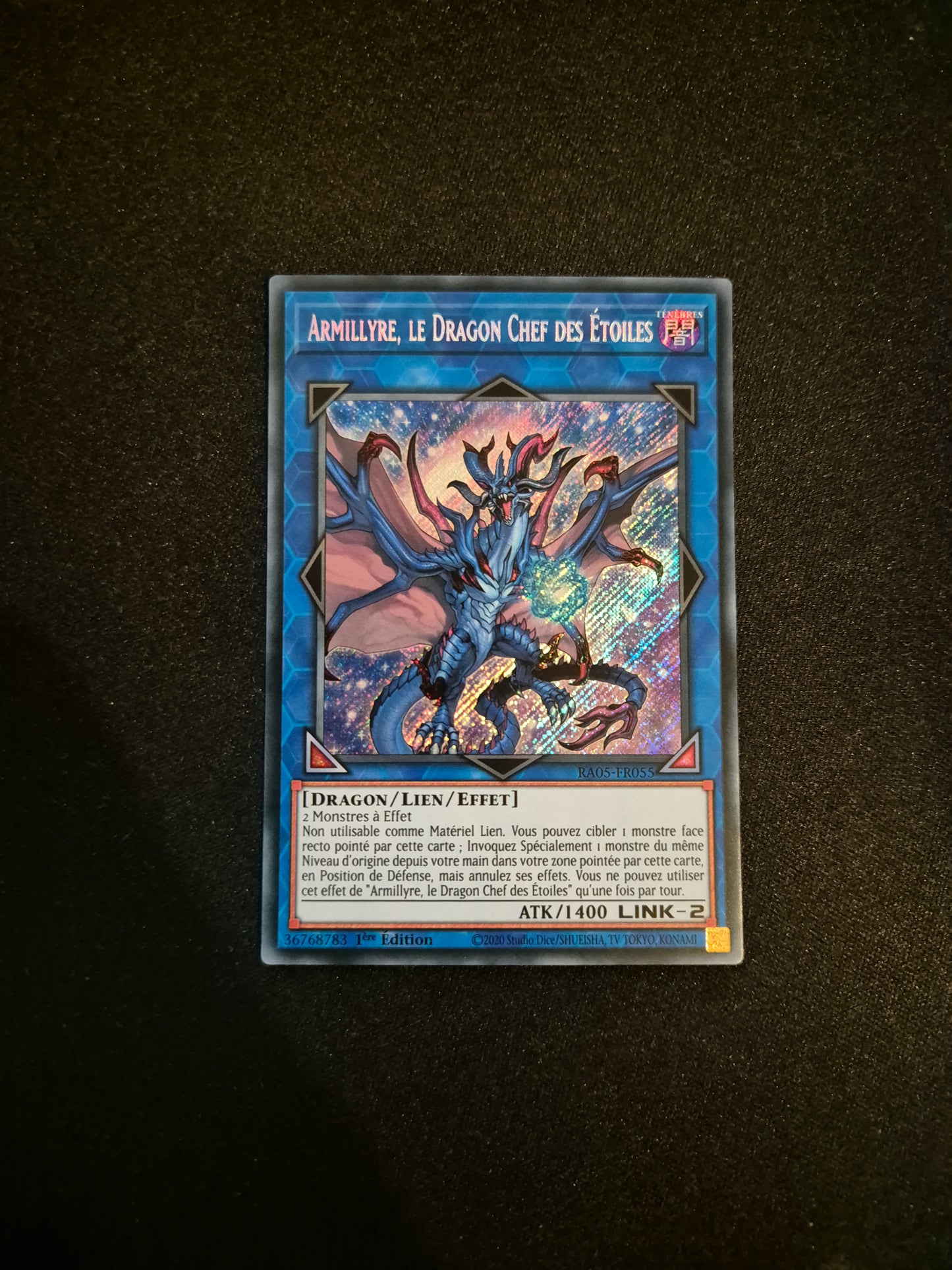 Carte Yu-Gi-Oh! Armillyre Le Dragon Chef des Etoiles Secret Rare RA05-FR055