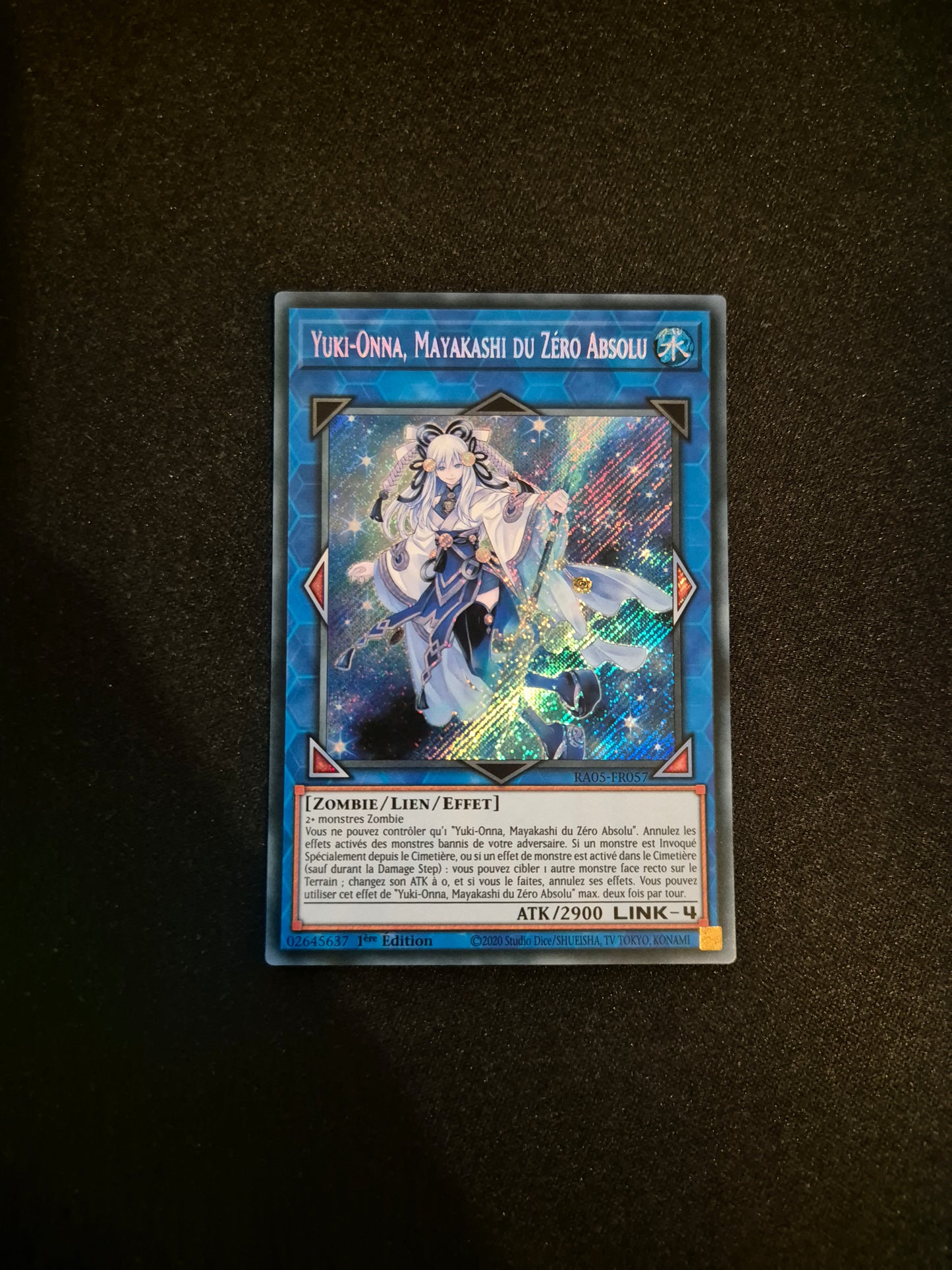 Carte Yu-Gi-Oh! Yuki-Onna Mayakashi du Zéro Absolu Secret Rare RA05-FR057