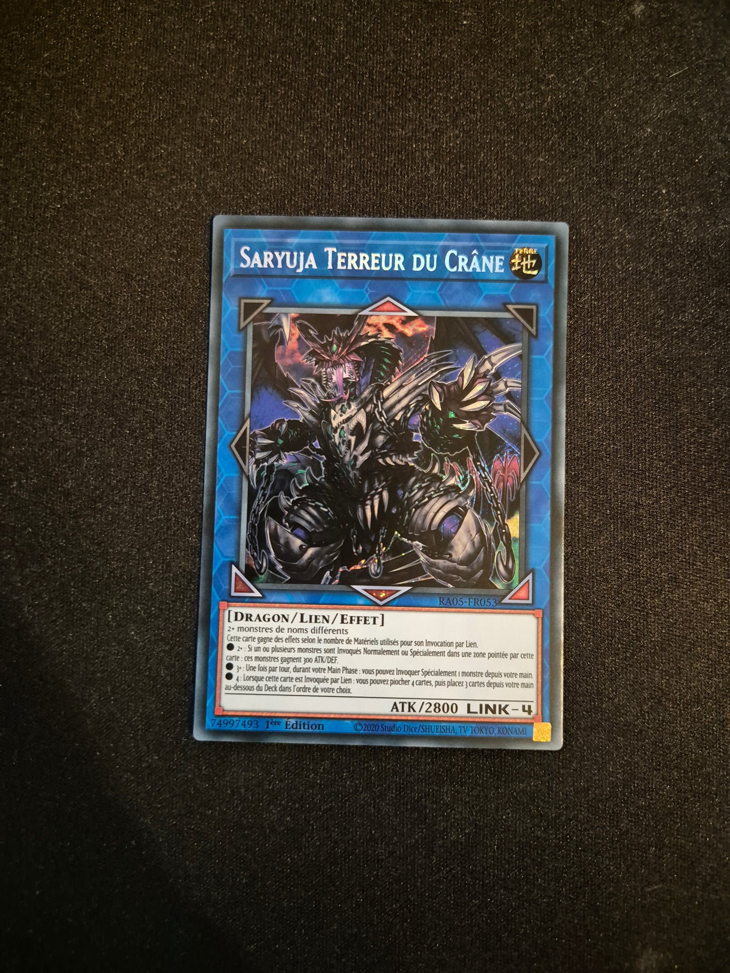 Carte Yu-Gi-Oh! Saryuja Terreur du Crâne Secret Rare RA05-FR053
