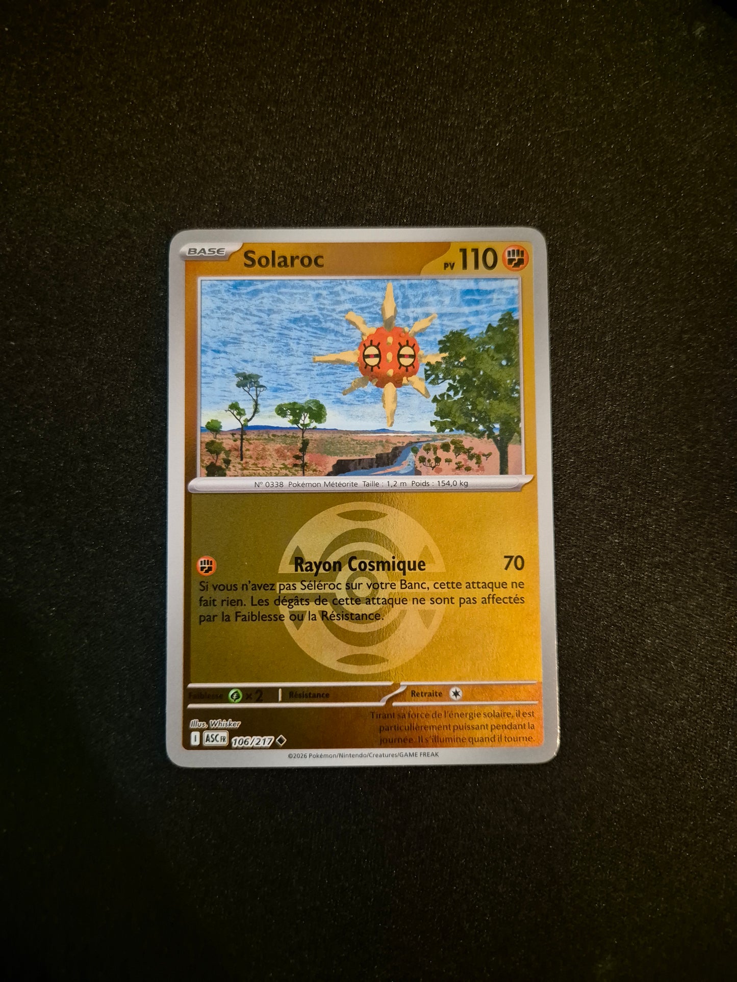 Carte Pokémon Solaroc Reverse Pokéball 106/217 ME2.5 Héros Transcendants