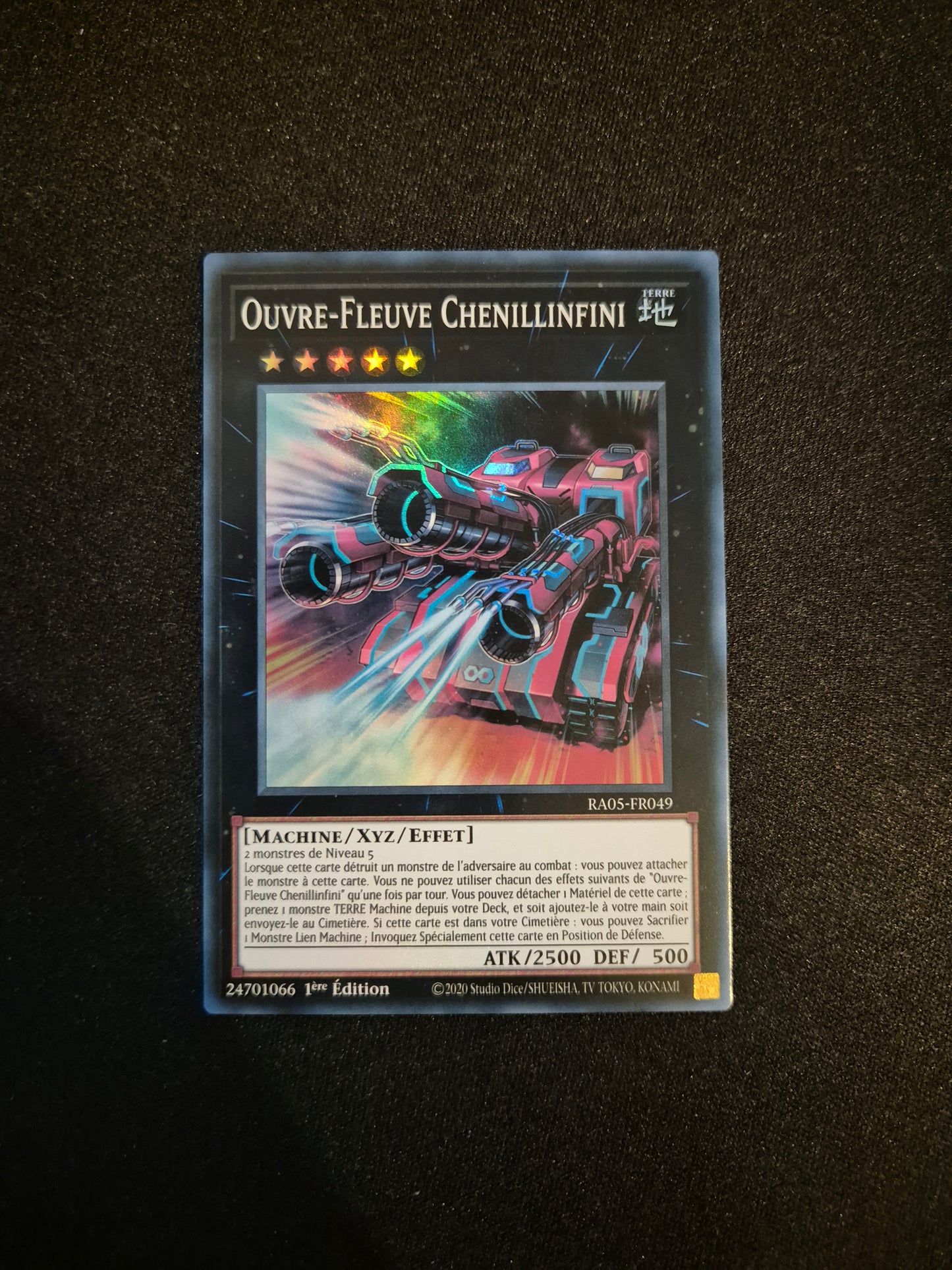Carte Yu-Gi-Oh! Ouvre-Fleuve Chenillinfini Super Rare RA05-FR049