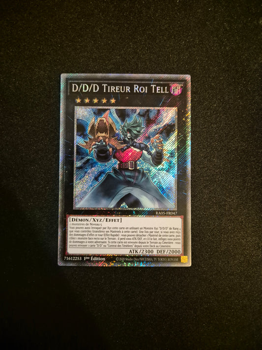 Carte Yu-Gi-Oh! D/D/D Tireur Roi Tell Platinum Secret Rare RA05-FR047