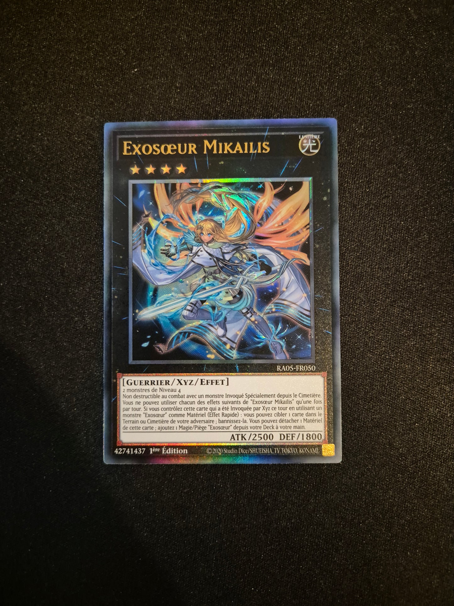 Carte Yu-Gi-Oh! Exosoeur Mikailis Ultimate Rare RA05-FR050