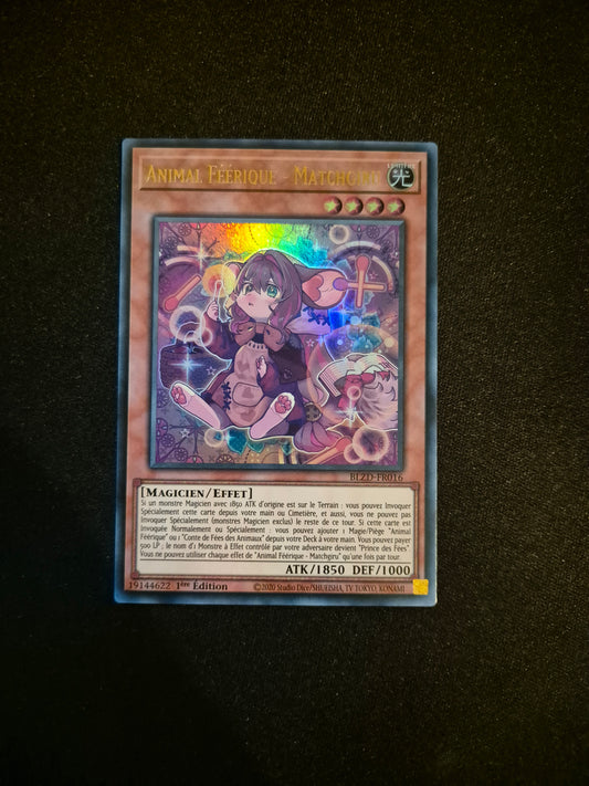 Carte Yu-Gi-Oh! Animal Féérique Matchgiru Ultra Rare BLZD-FR016