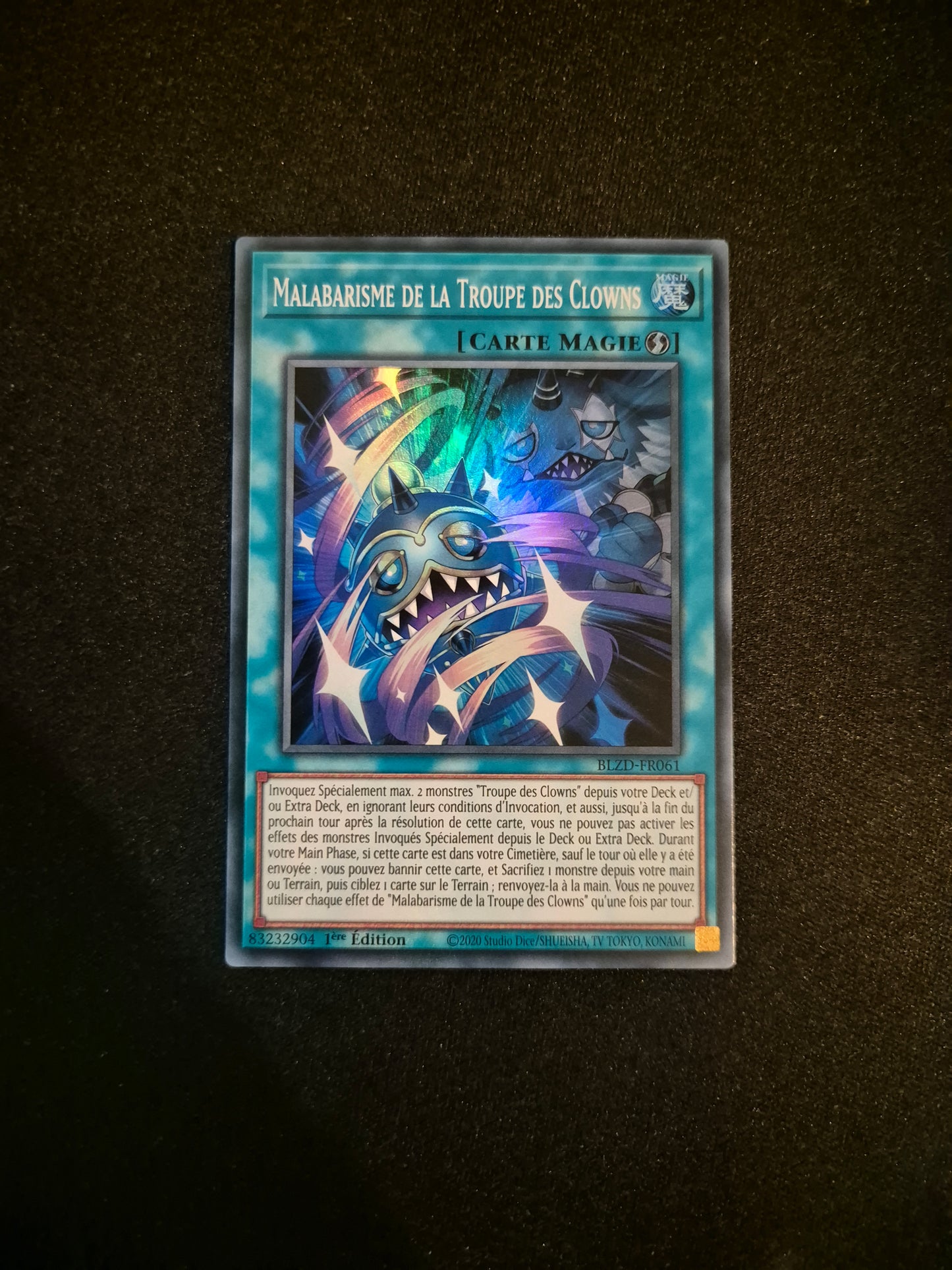 Carte Yu-Gi-Oh! Malabarisme de la Troupe des Clowns Super Rare BLZD-FR061